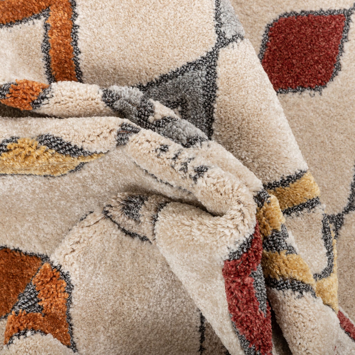 Baikal Bohemian Vintage Tribal Diamond Beige Rug MG-102