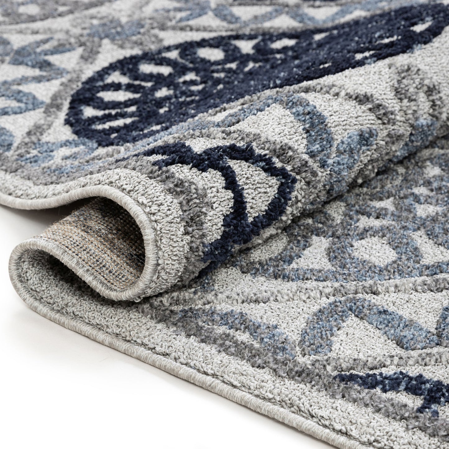 Caspian Blue Modern Suzani Rug MG-24