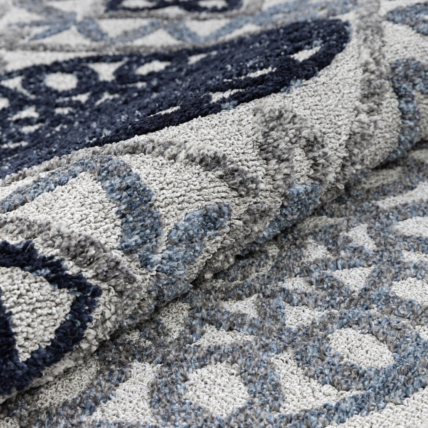 Caspian Blue Modern Suzani Rug MG-24
