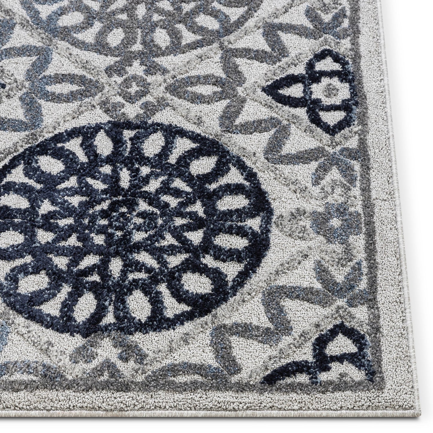 Caspian Blue Modern Suzani Rug MG-24