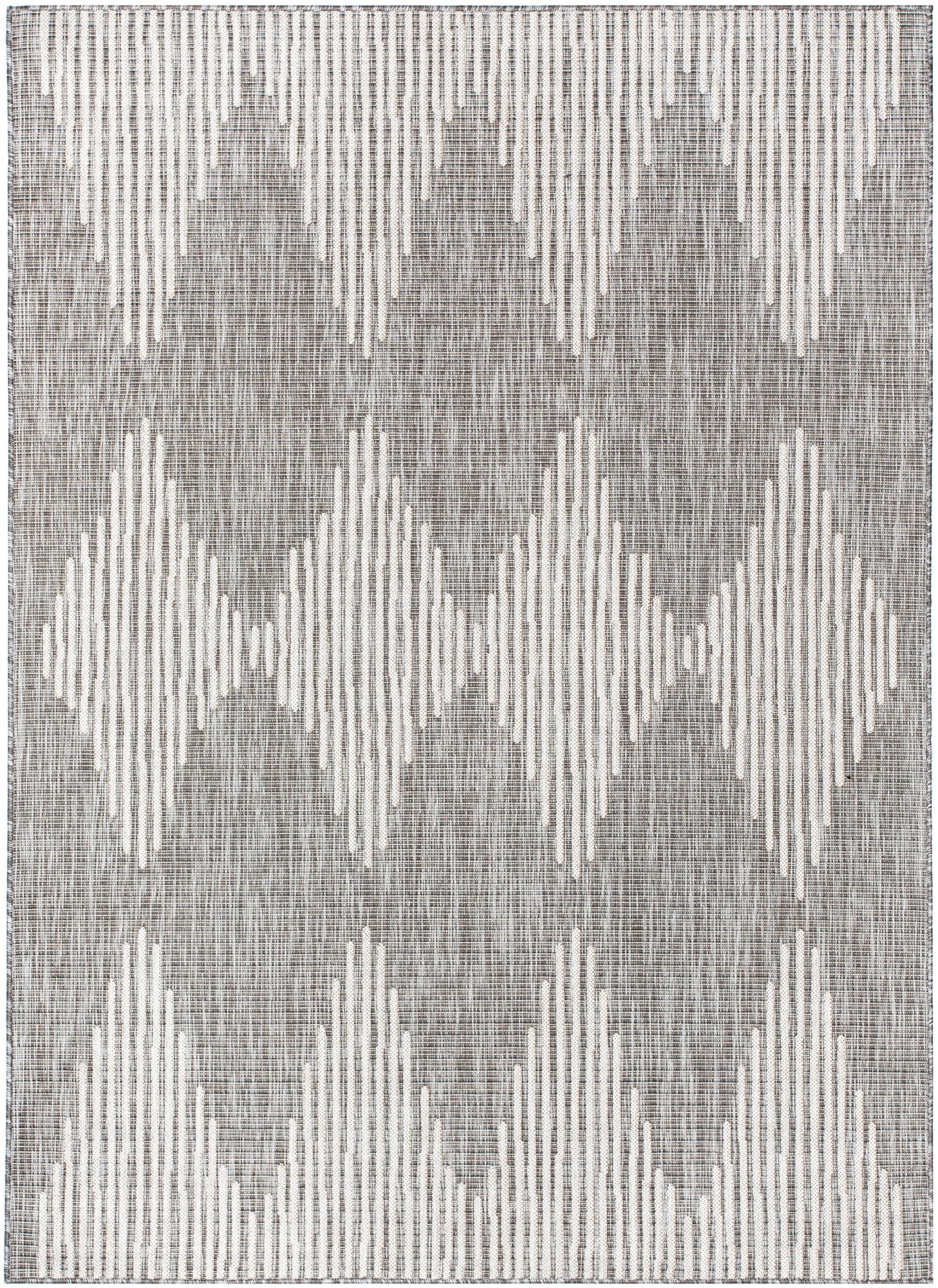 Kai Modern Chevron Pattern Grey Flat-Weave Indoor/Outdoor Rug MIL-67