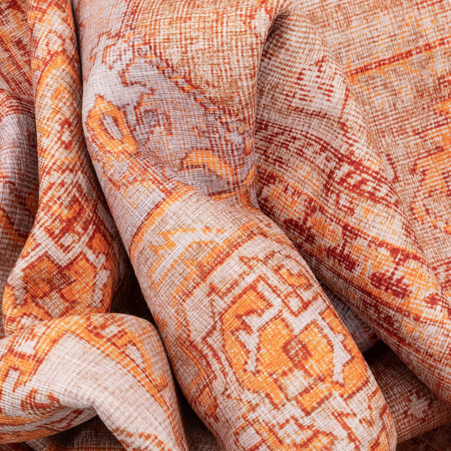 Gila Machine Washable Vintage Bohemian Medallion Oriental Rust Flat-Weave Distressed Rug NIL-11