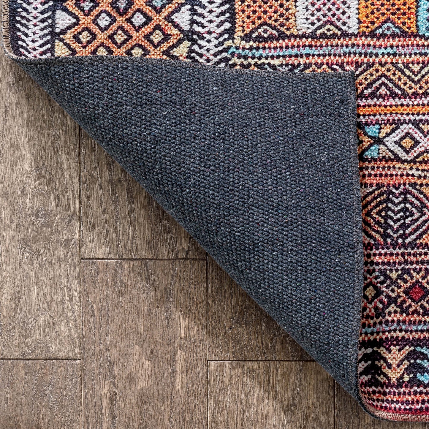 Murcia Machine Washable Tribal Ethnic Vintage Red Flat-Weave Rug NIL-20