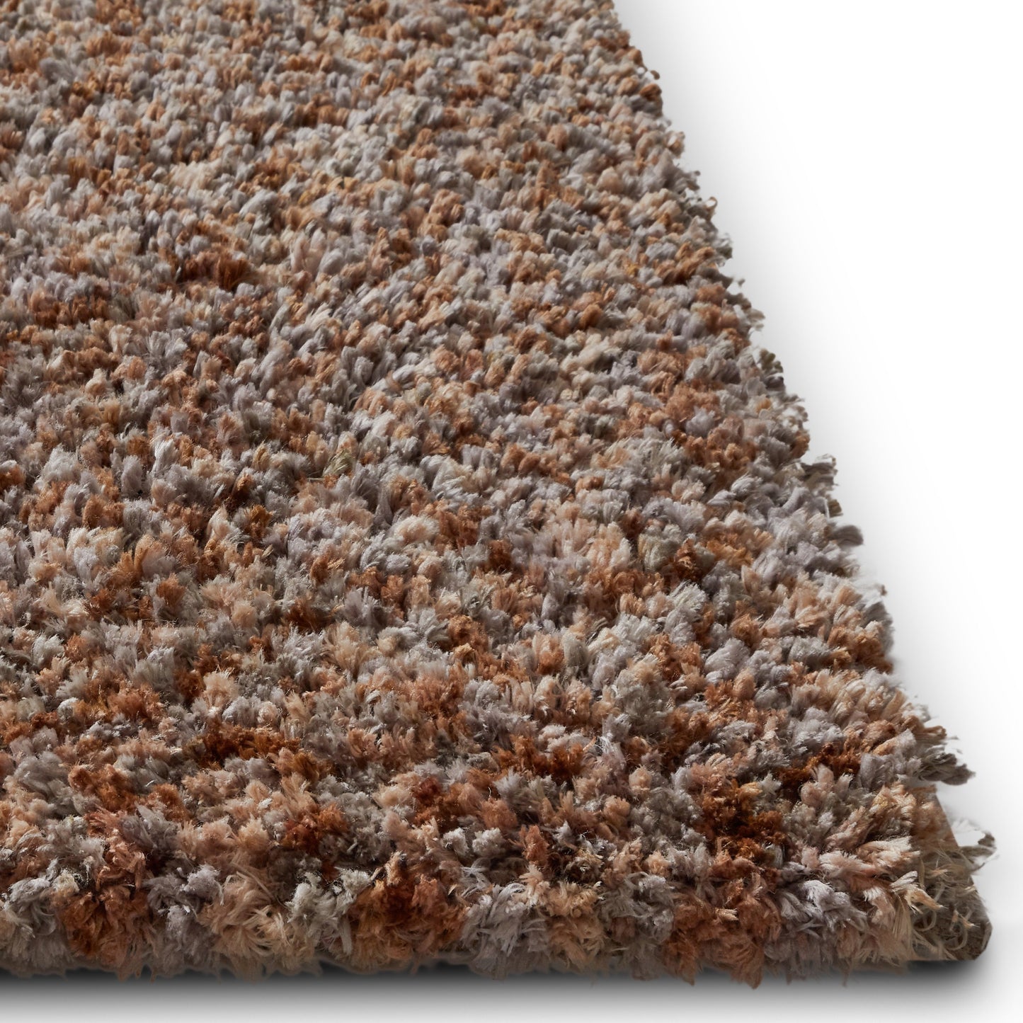 Plain Multi Beige Modern Solid Shag Rug NO-32