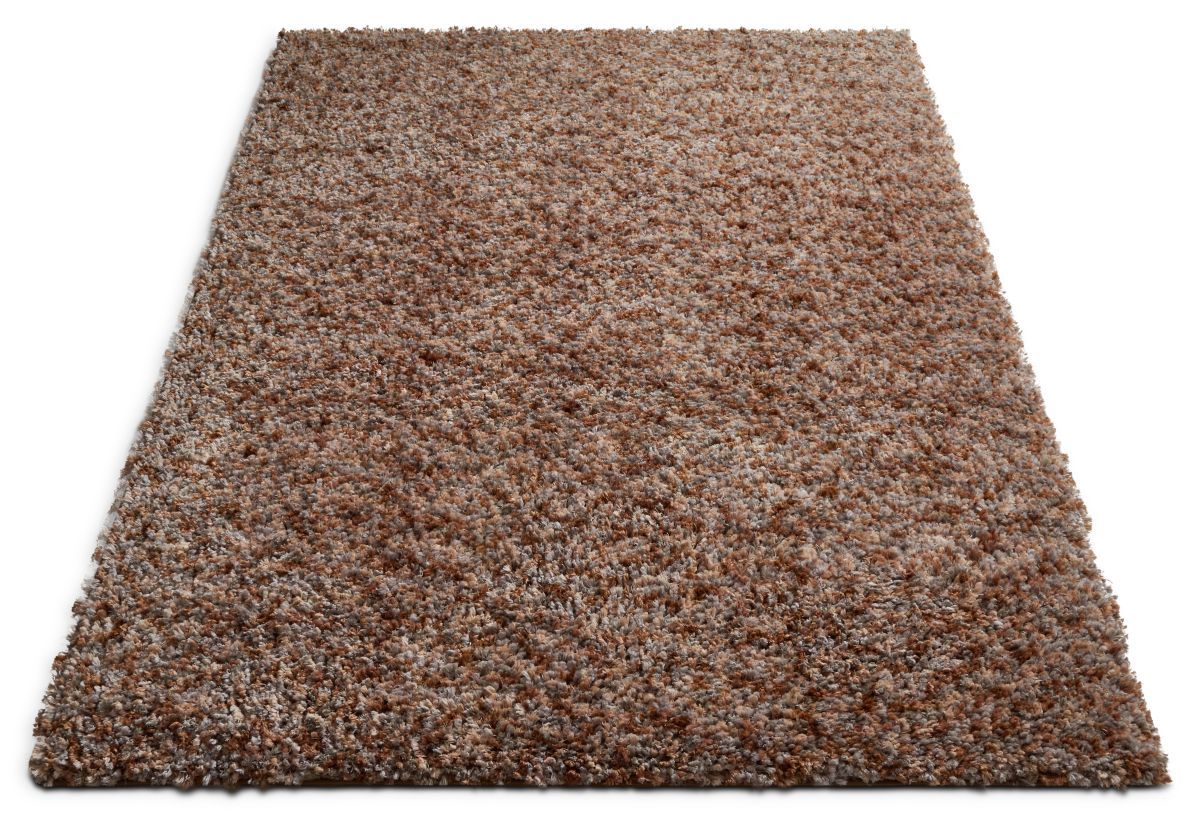 Plain Multi Beige Modern Solid Shag Rug NO-32
