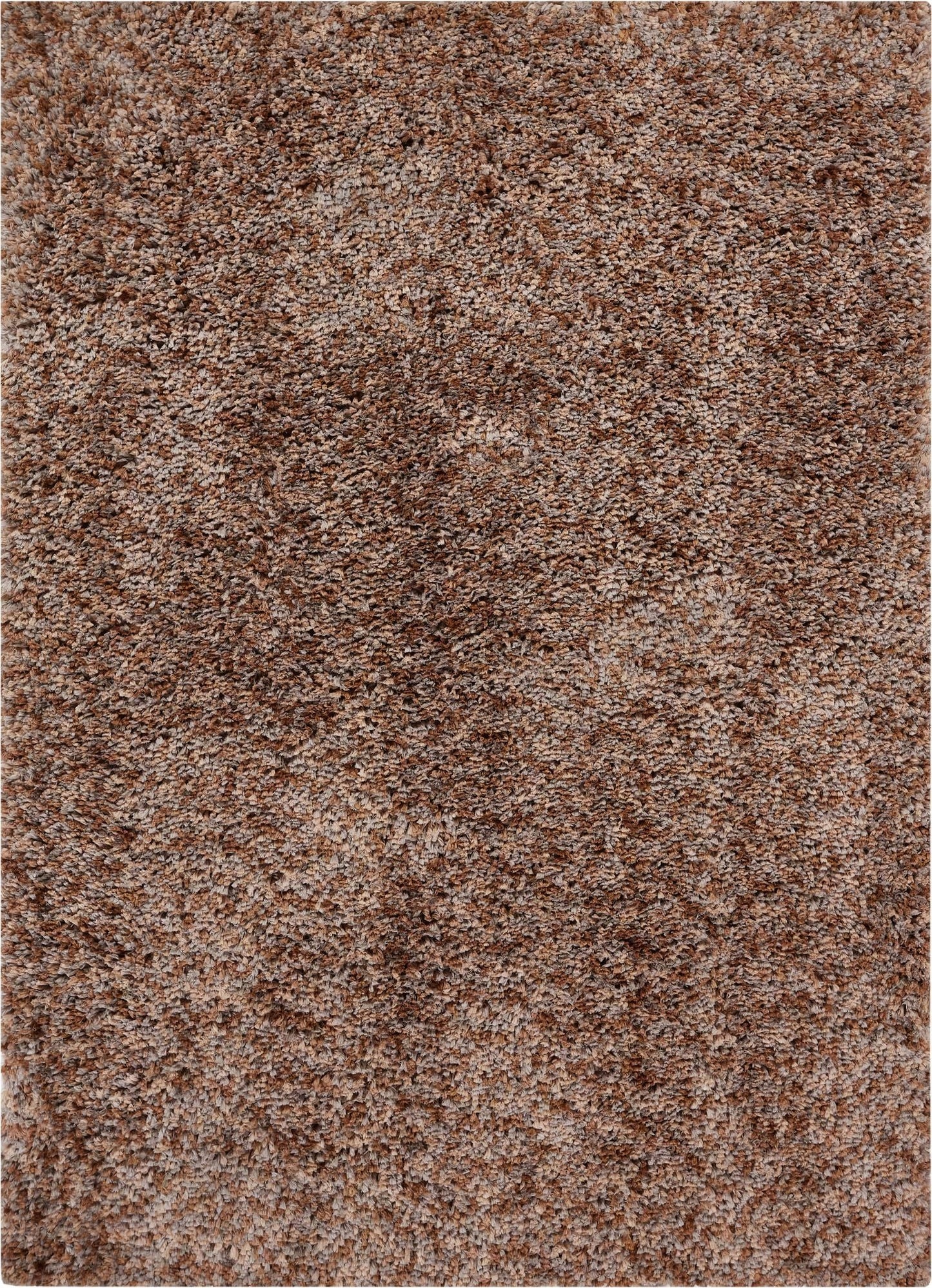 Plain Multi Beige Modern Solid Shag Rug NO-32