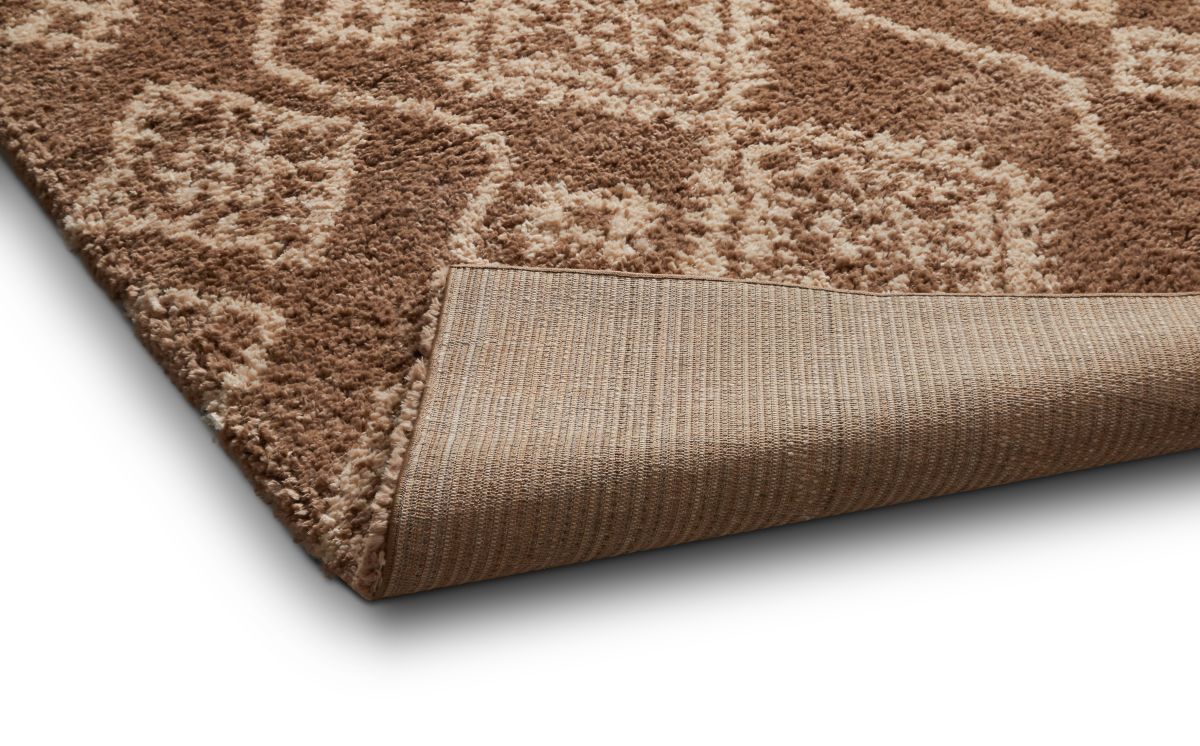 Gracious Beige Modern Moroccan Shag Rug NO-42