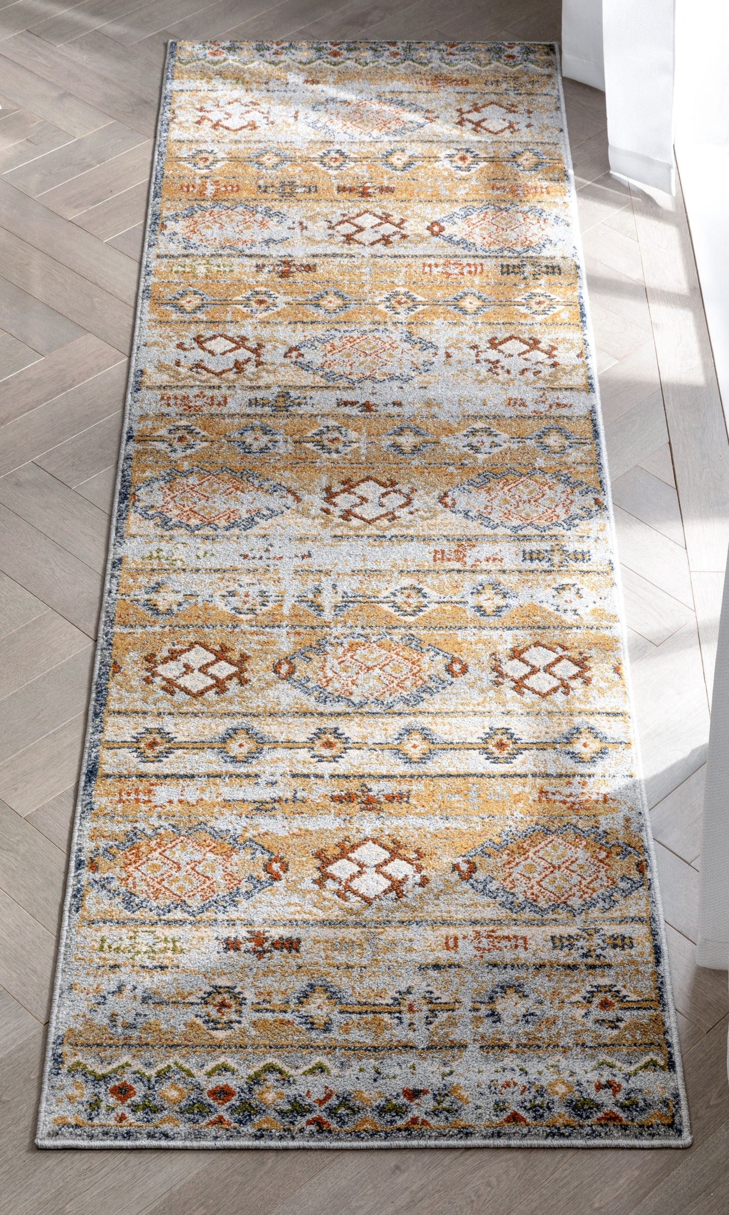 Alu Cream Vintage Modern Tribal Rug OM-172