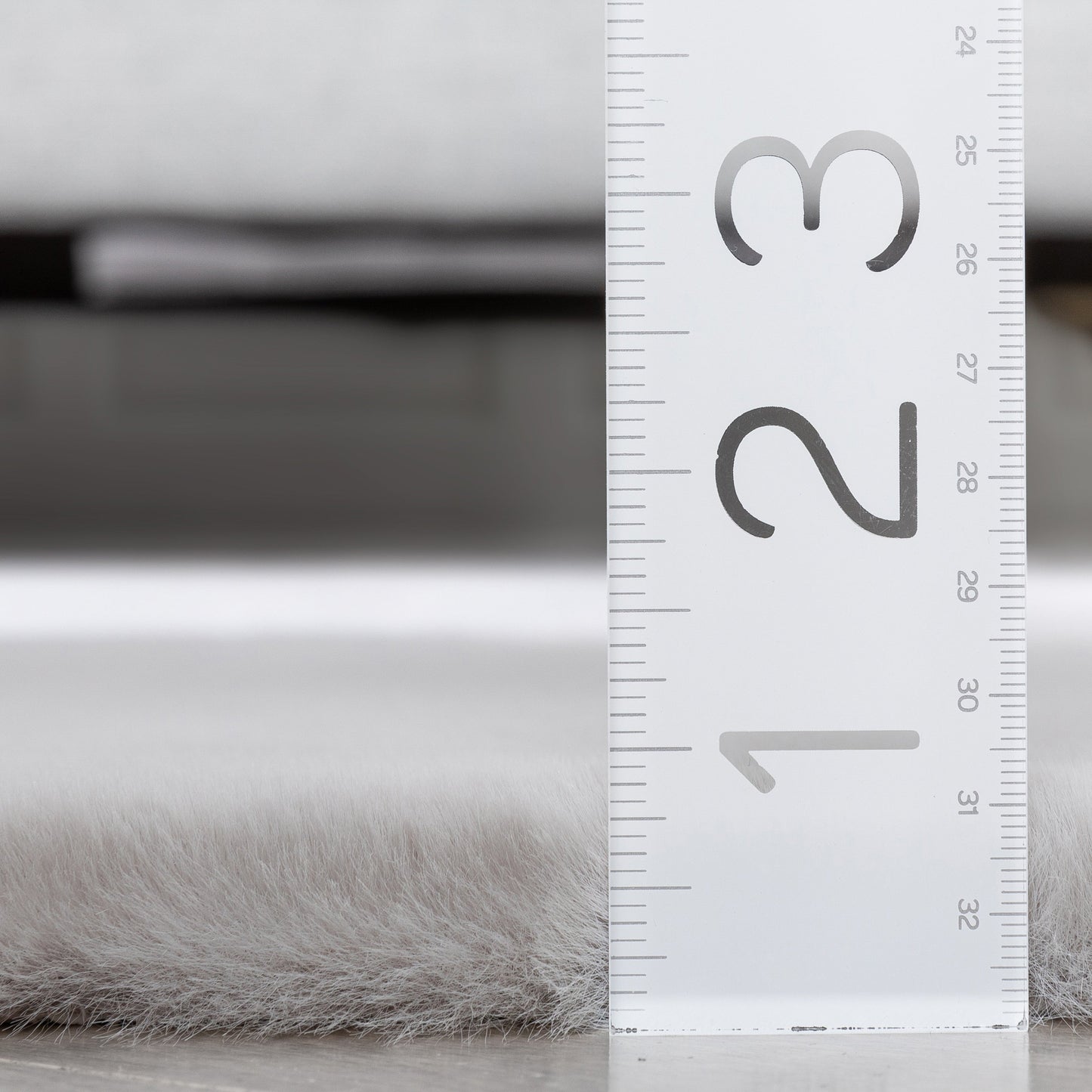 Crest Modern Glam Faux Fur Plush White Shag Rug OPA-12