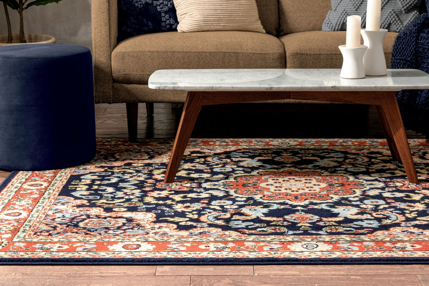 Nima Traditional Medallion Persian Navy Rug PA-104