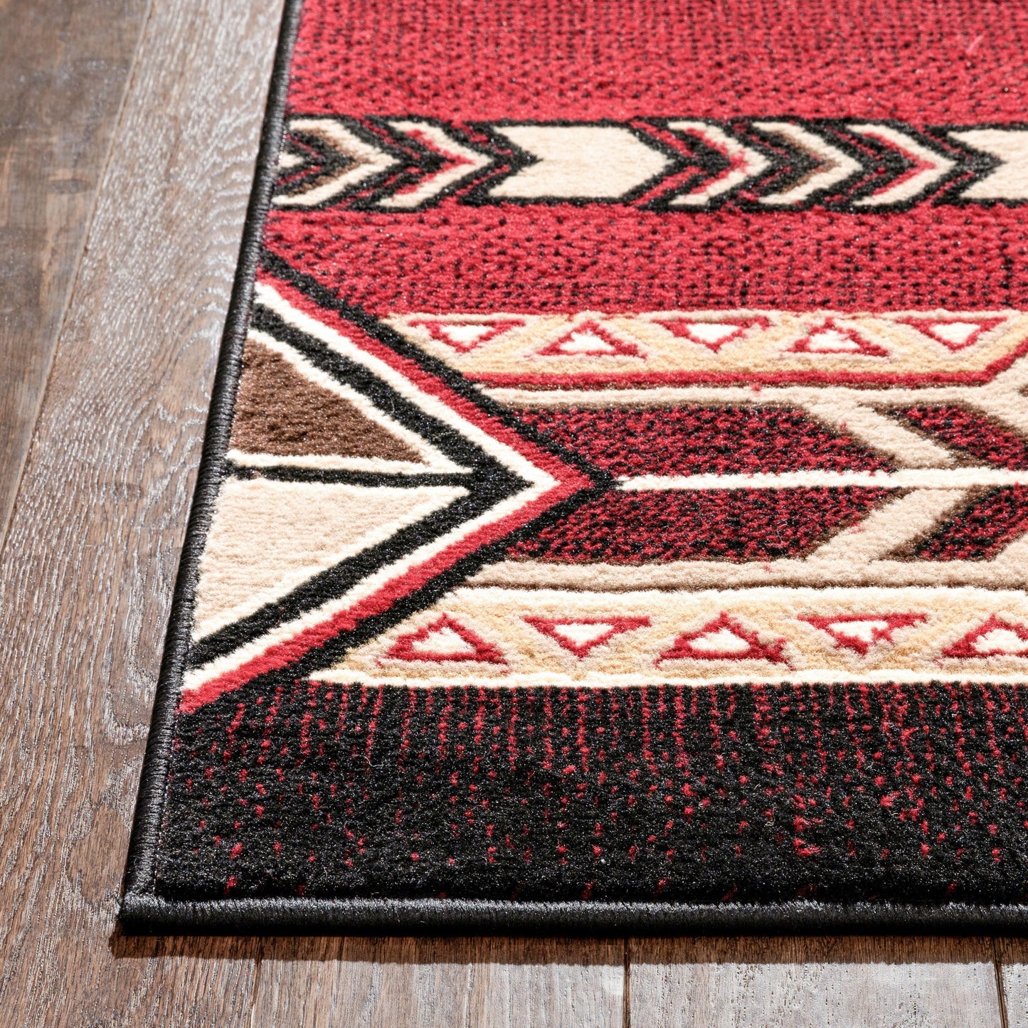 Dakota Tribal Aztec Southwestern Red Rug PA-120