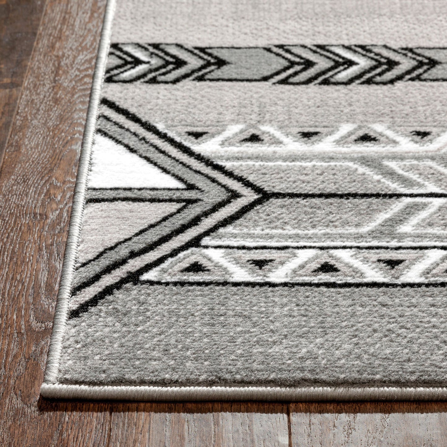 Dakota Tribal Aztec Southwestern Grey Rug PA-127