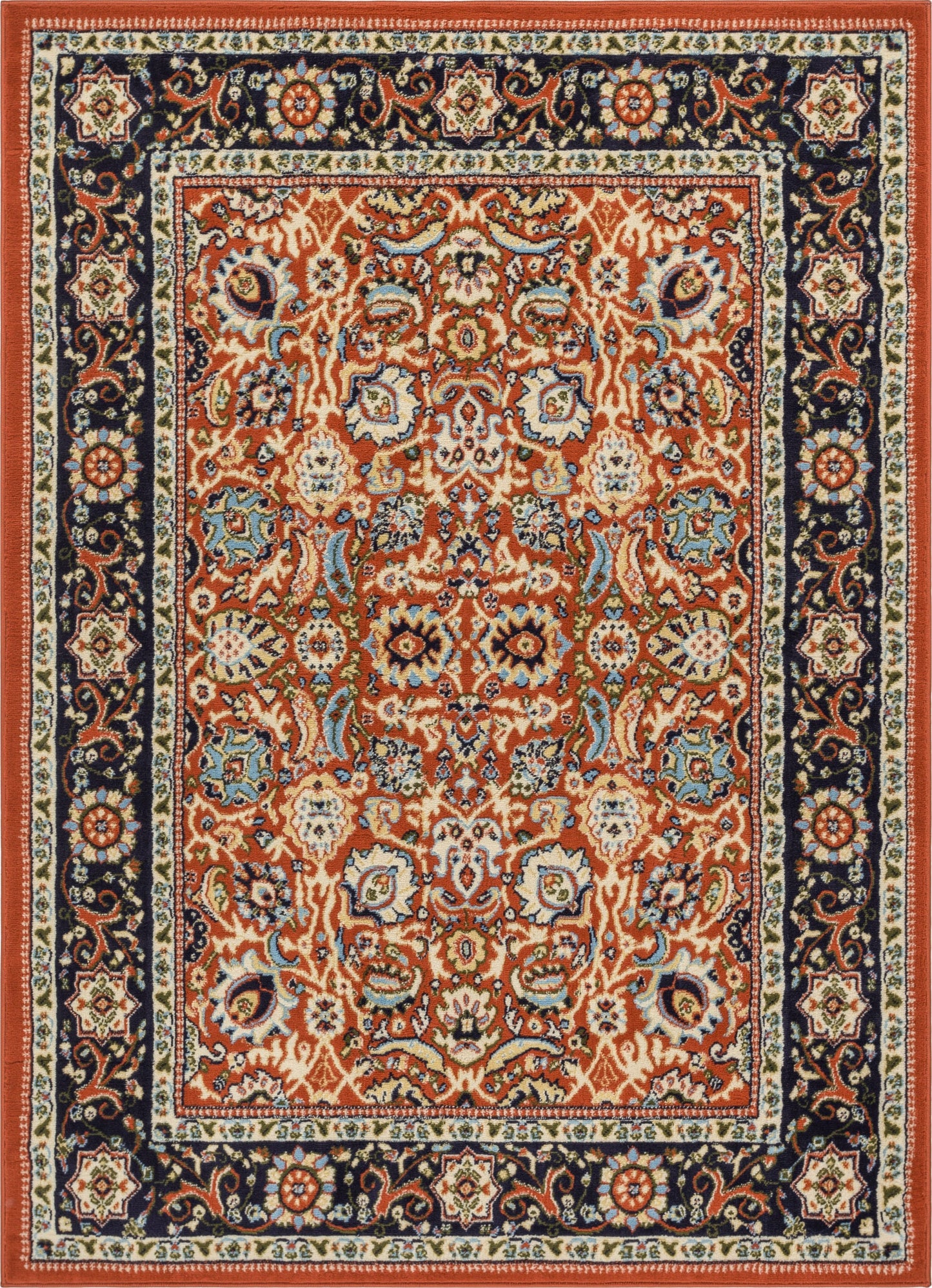 Tabriz Traditional Terracotta Rug-PA-19
