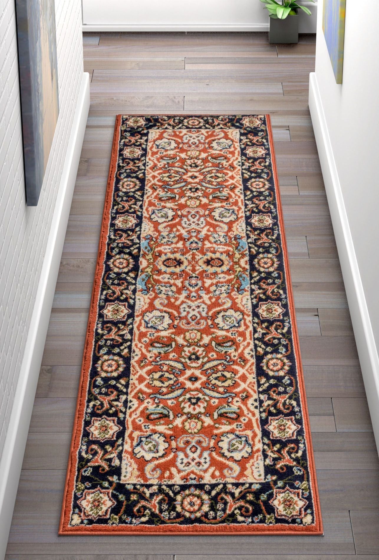 Tabriz Traditional Terracotta Rug-PA-19