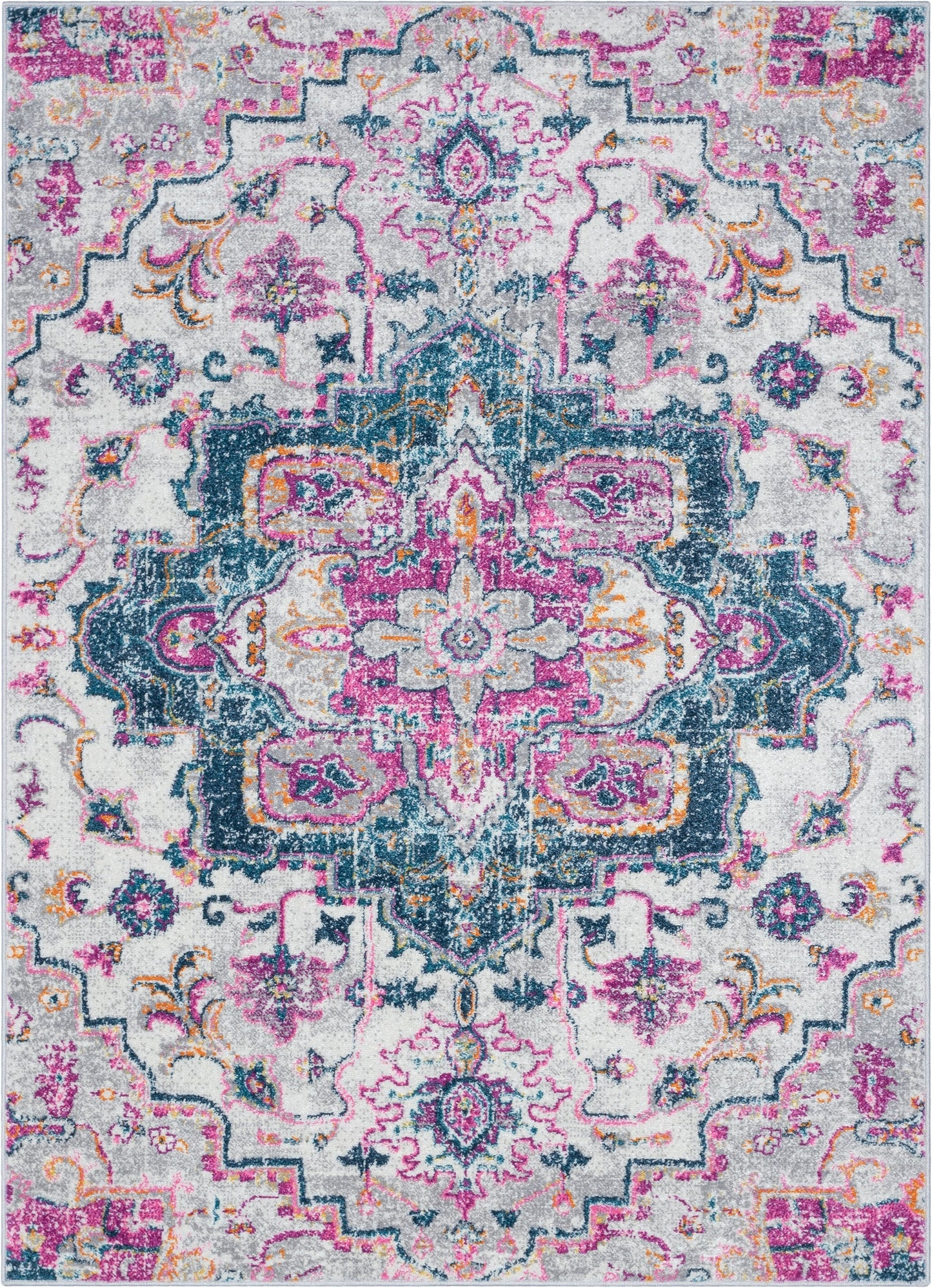 Taura Bohemian Oriental Perisan Fuchsia Rug PAL-19