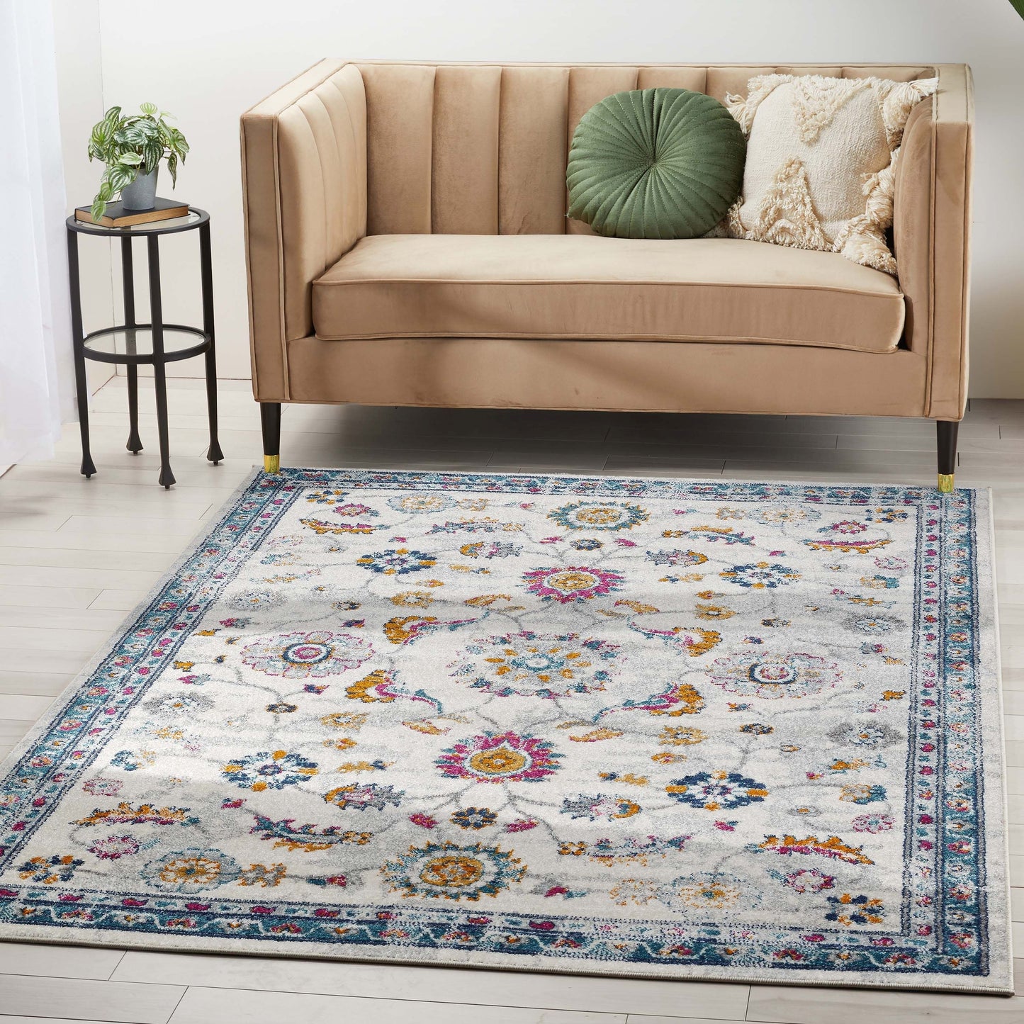 Arlette Bohemian Oriental Perisan Blue Rug PAL-36