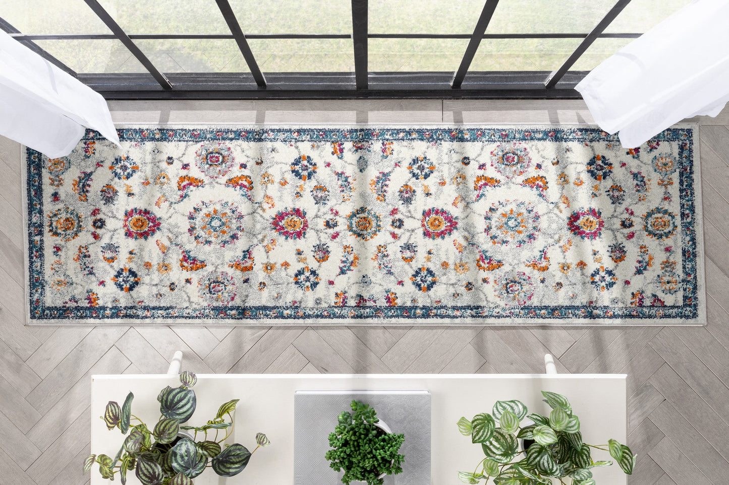 Arlette Bohemian Oriental Perisan Blue Rug PAL-36