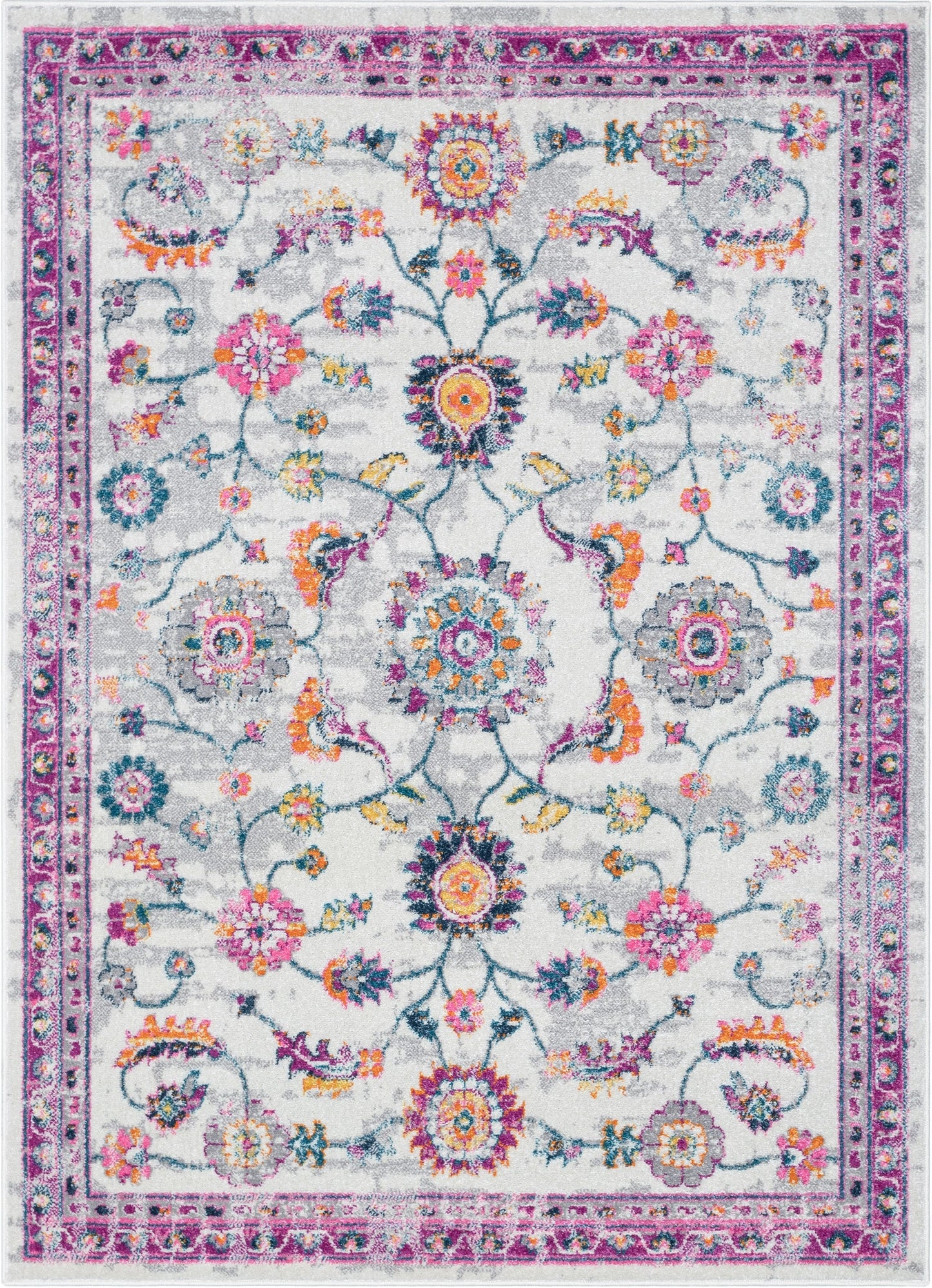 Arlette Bohemian Oriental Perisan Fuchsia Rug PAL-39