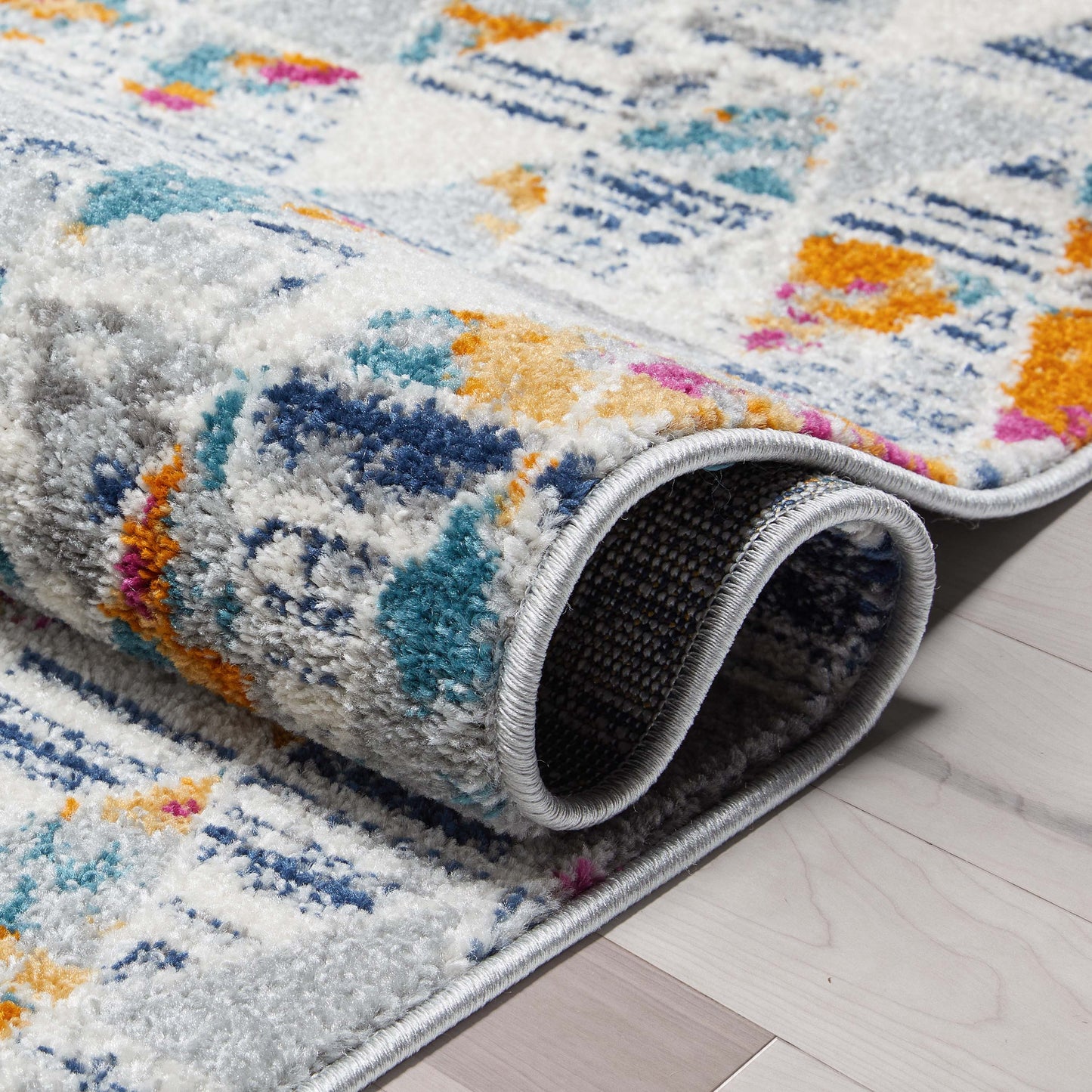 Keyla Modern Geometric Light Blue Rug PAL-46