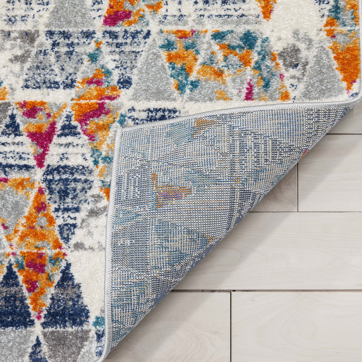 Keyla Modern Geometric Light Blue Rug PAL-46