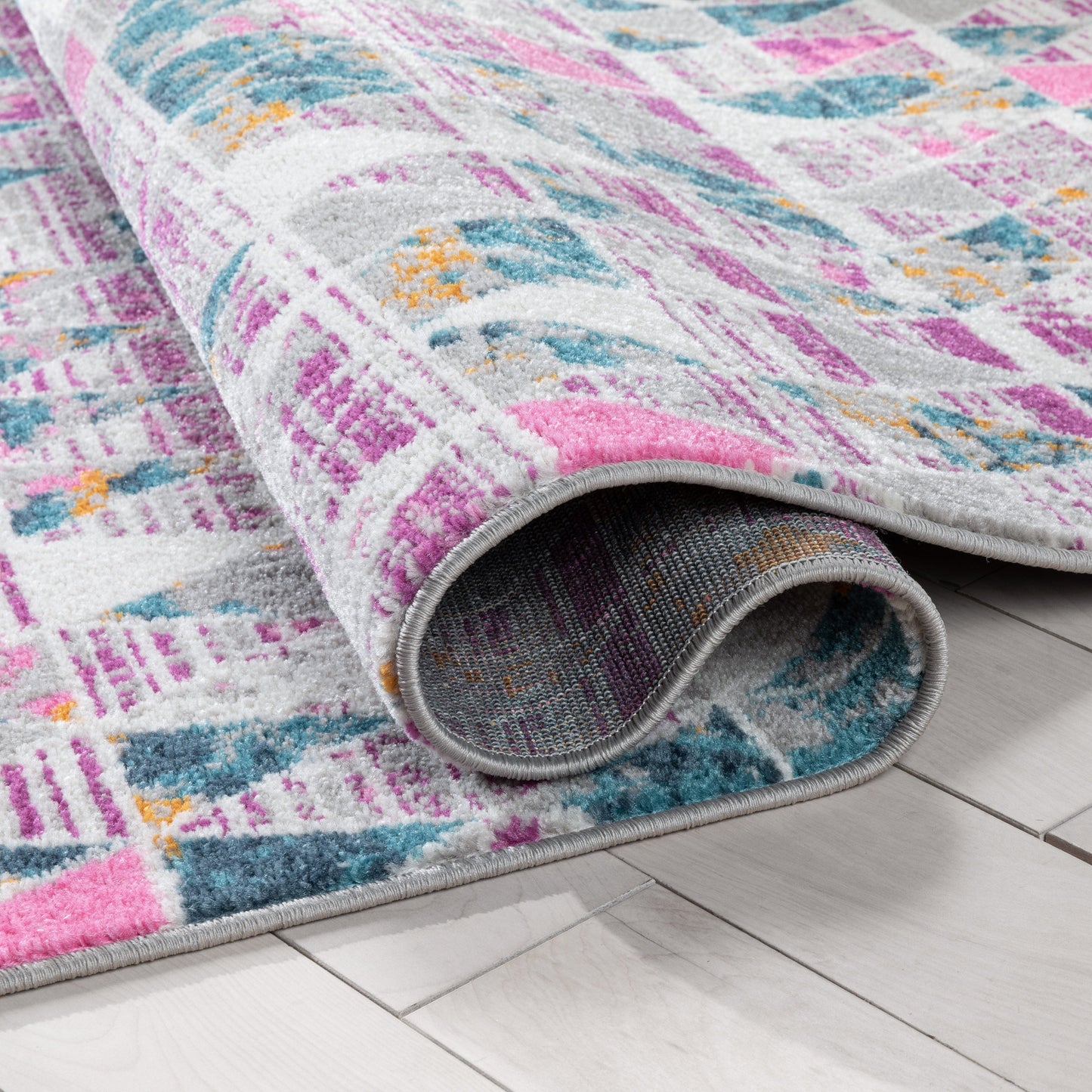 Keyla Modern Geometric Fuchsia Rug PAL-49