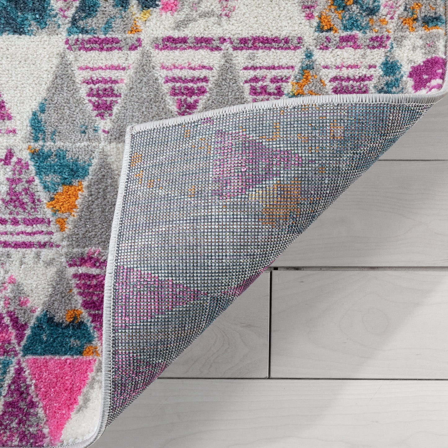 Keyla Modern Geometric Fuchsia Rug PAL-49