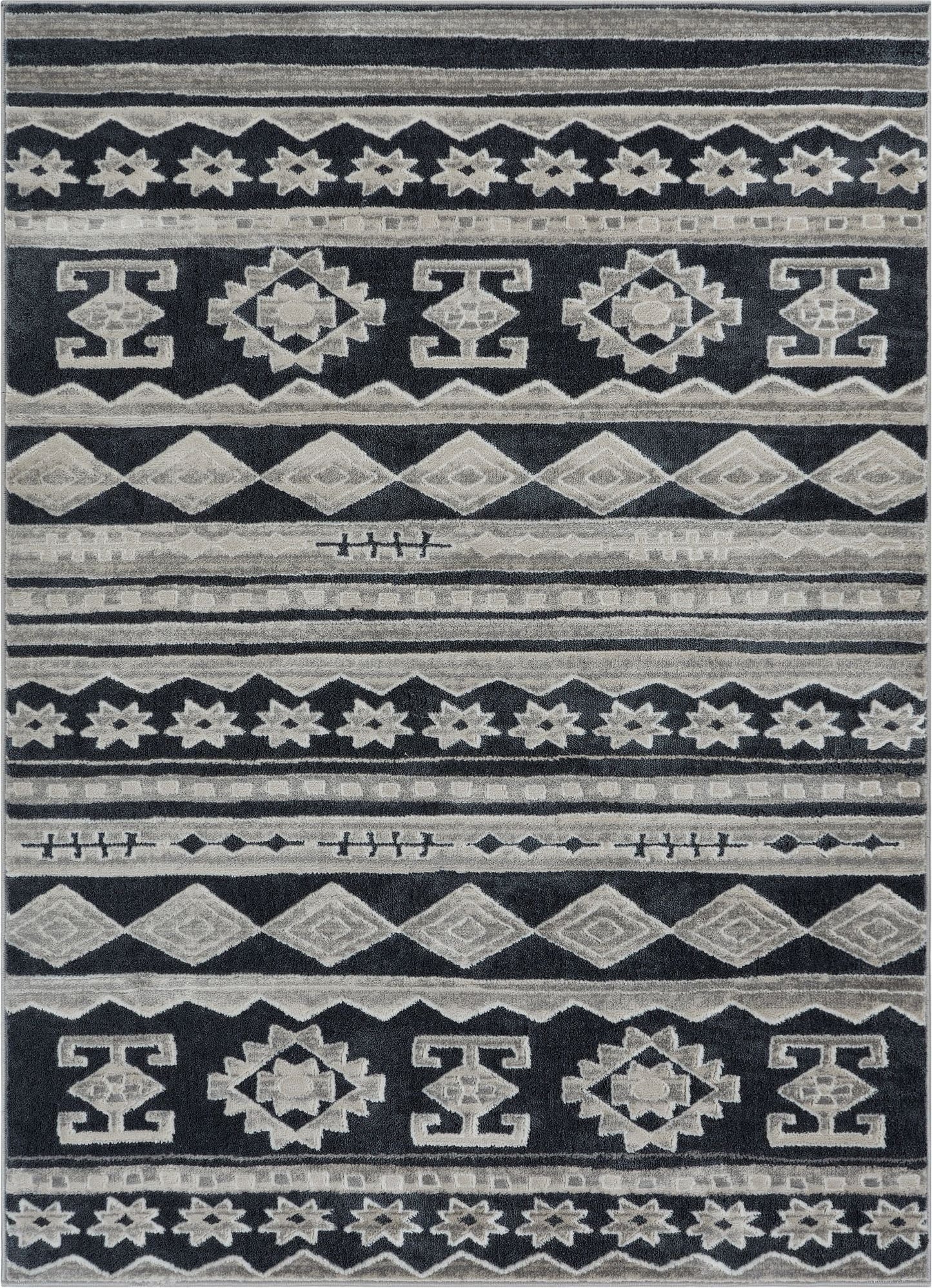 Kanab Dark Grey Modern Rug PE-88