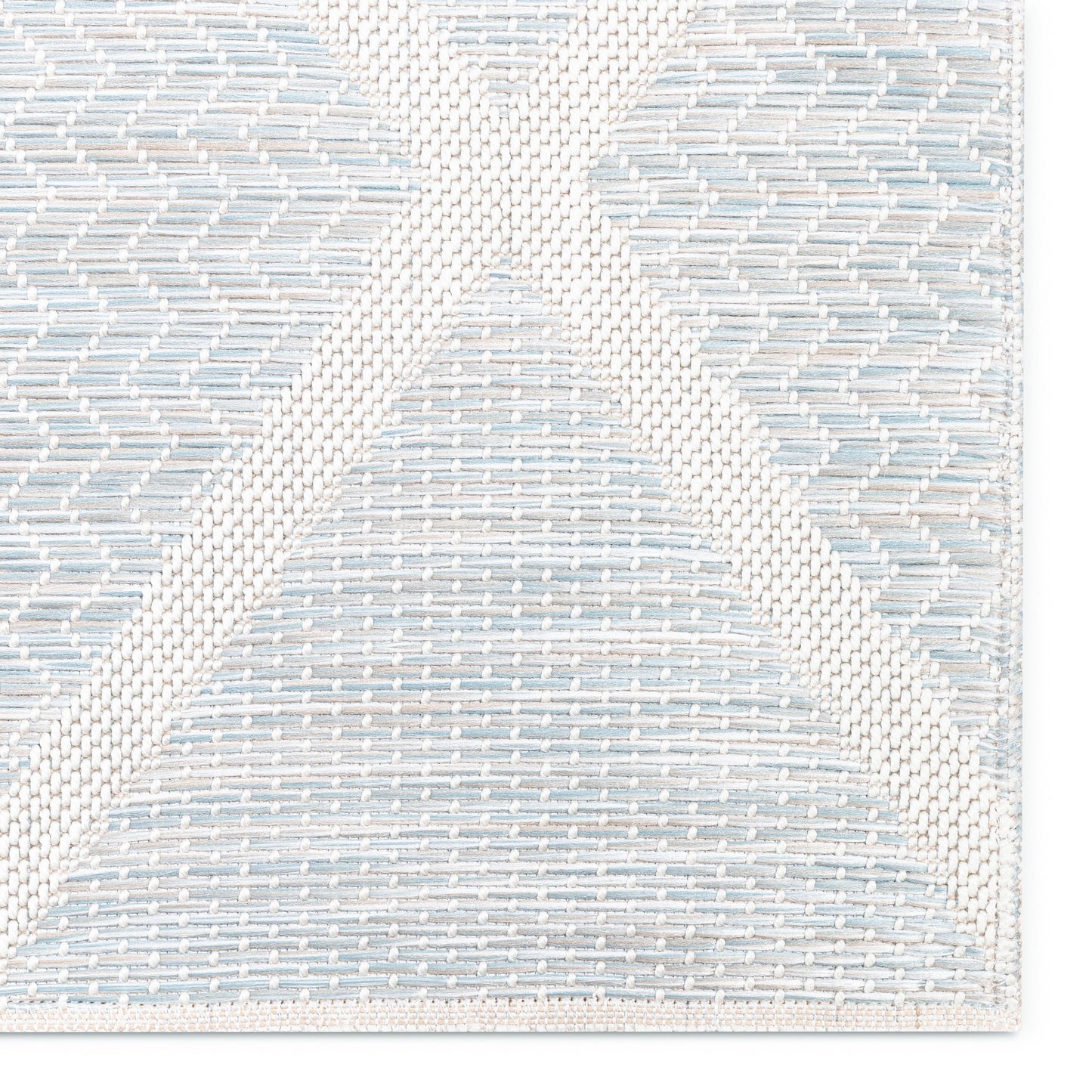Arto Modern Geometric Blue Flatweave Rug POR-06