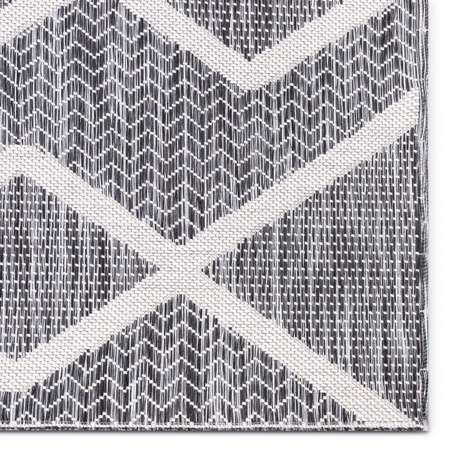 Arto Modern Geometric Grey Flatweave Rug POR-08