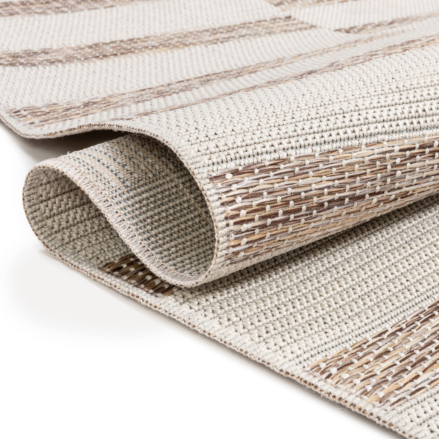 Cesar Modern Geometric Beige Flatweave Rug POR-52