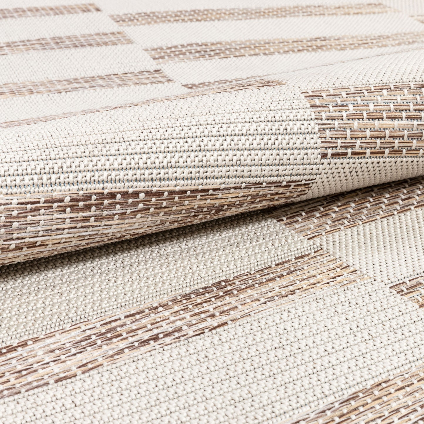 Cesar Modern Geometric Beige Flatweave Rug POR-52