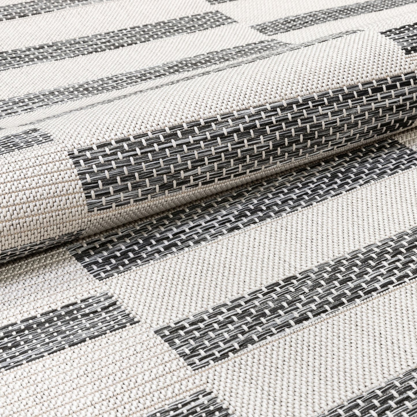 Cesar Modern Geometric Grey Flatweave Rug POR-58