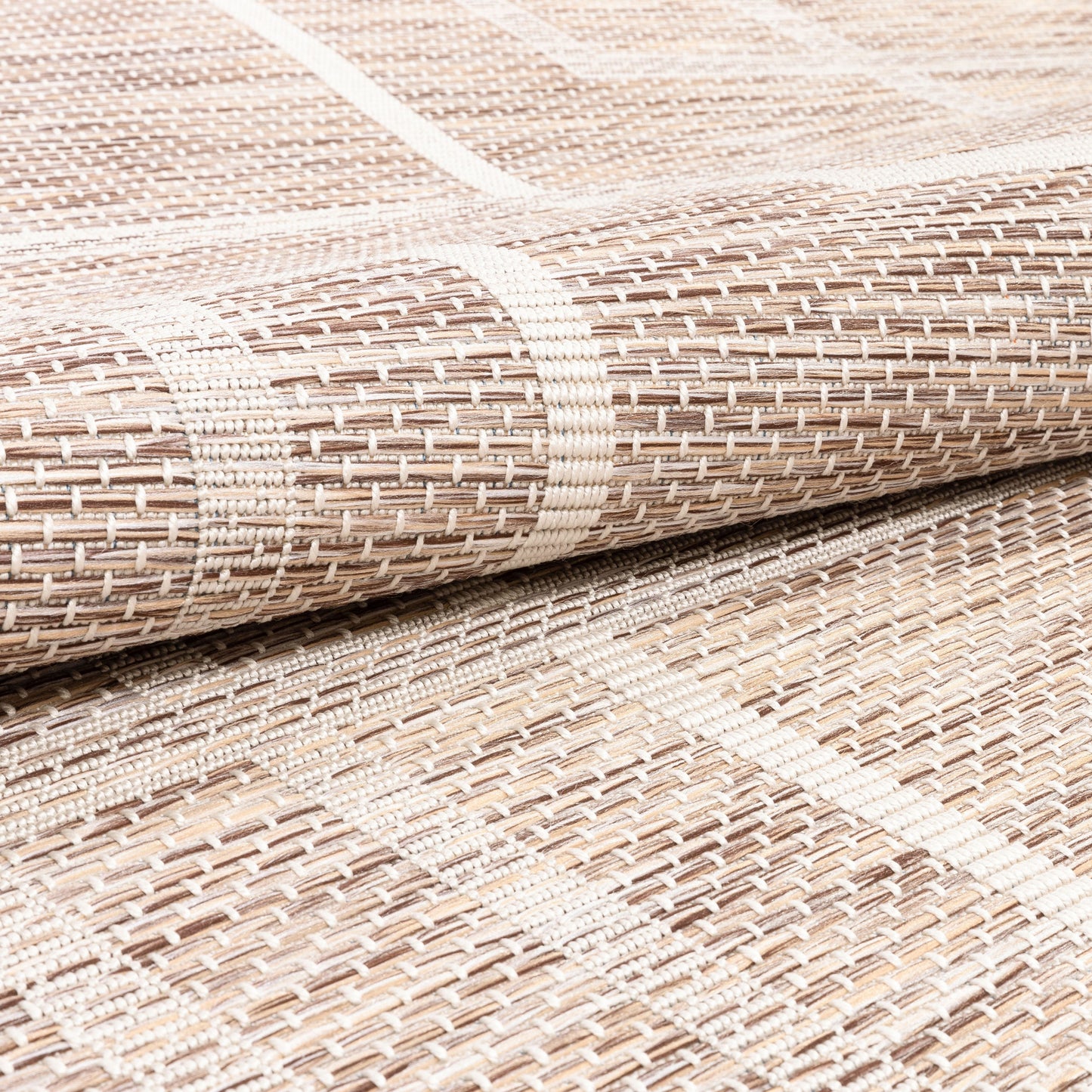 Ferro Modern Geometric Beige Flatweave Rug POR-62