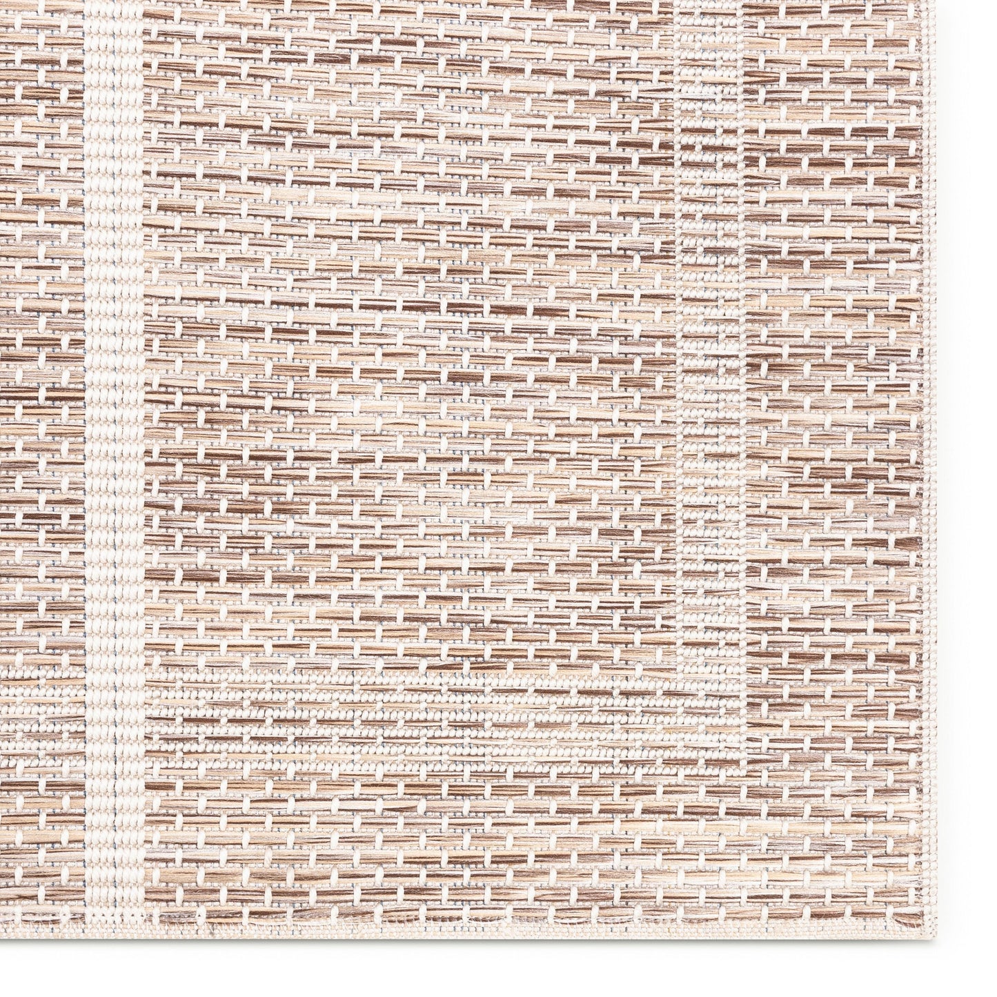 Ferro Modern Geometric Beige Flatweave Rug POR-62