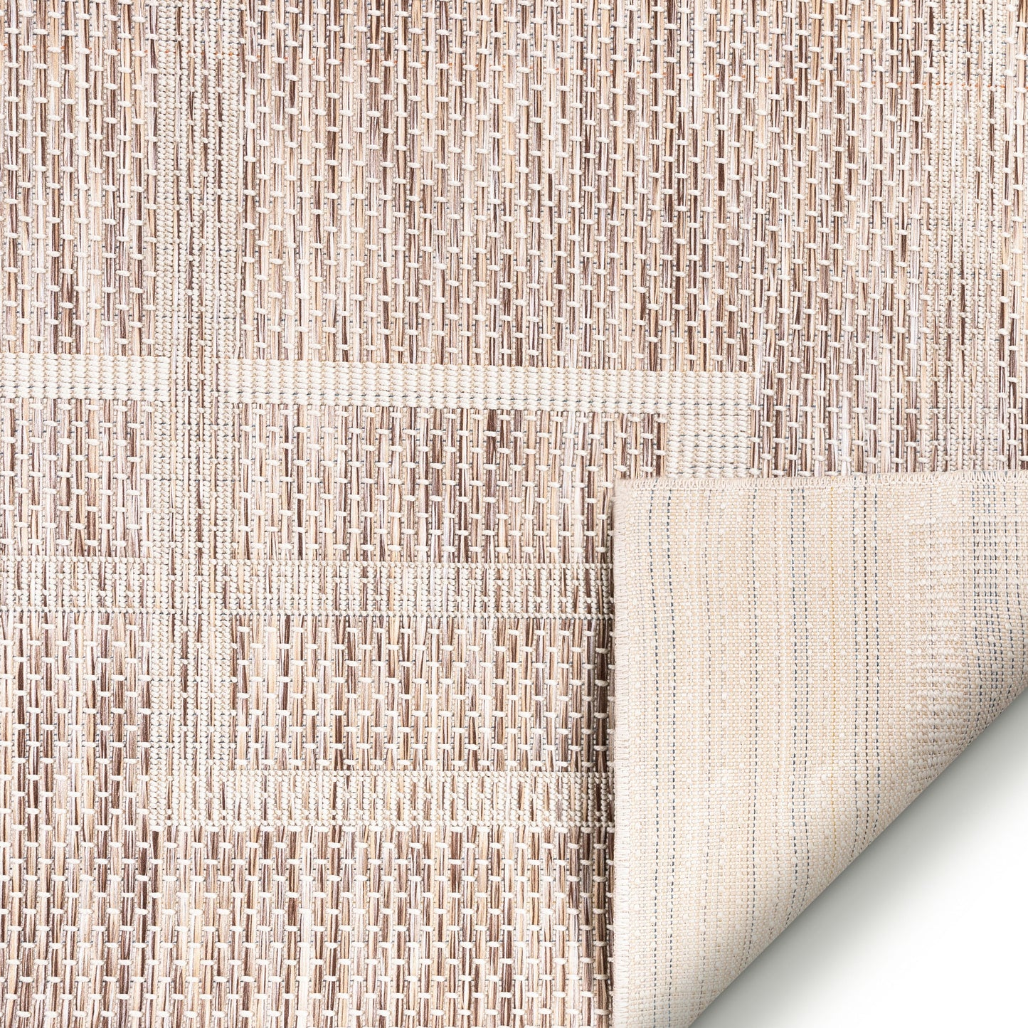 Ferro Modern Geometric Beige Flatweave Rug POR-62