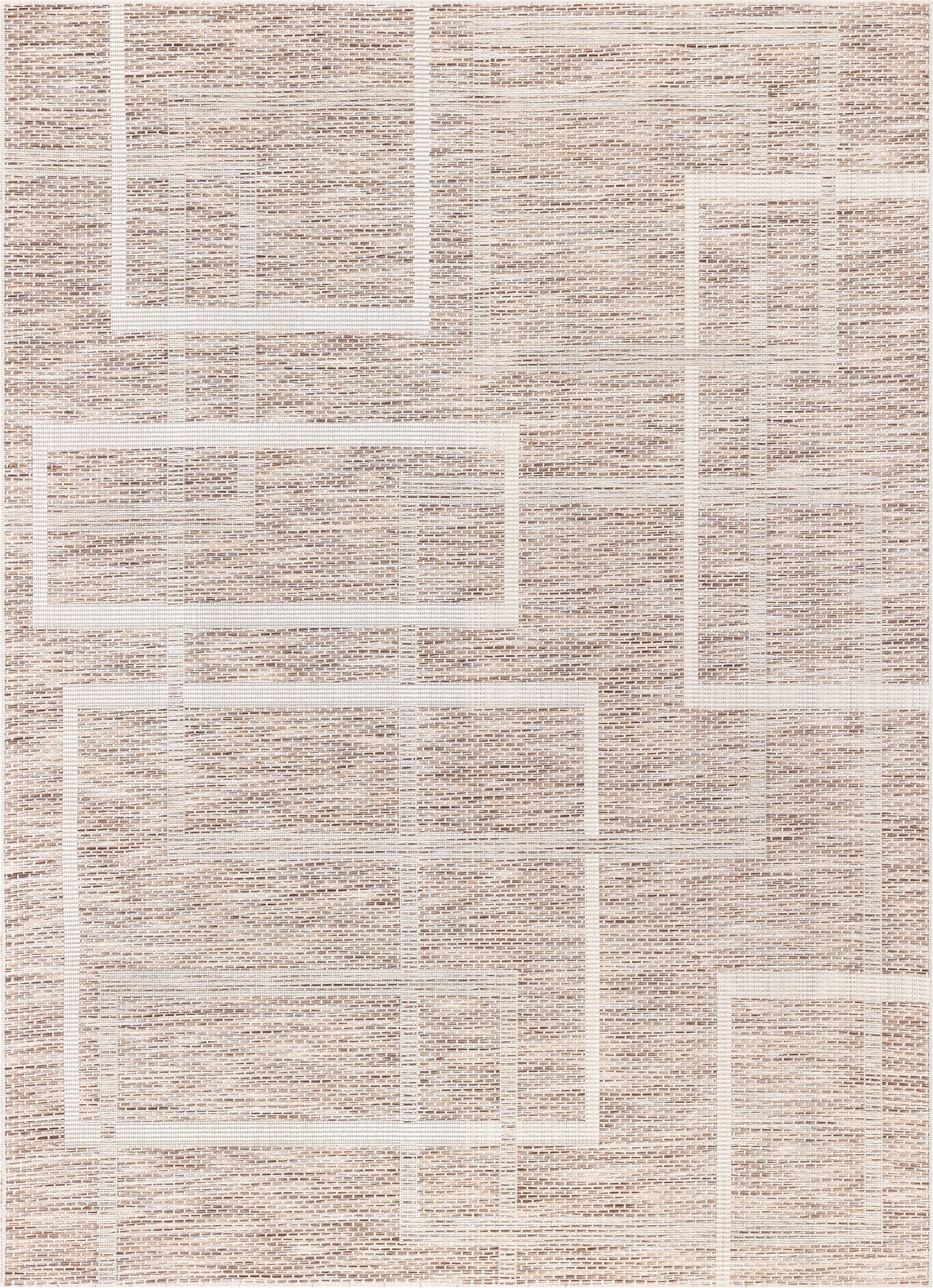Ferro Modern Geometric Beige Flatweave Rug POR-62
