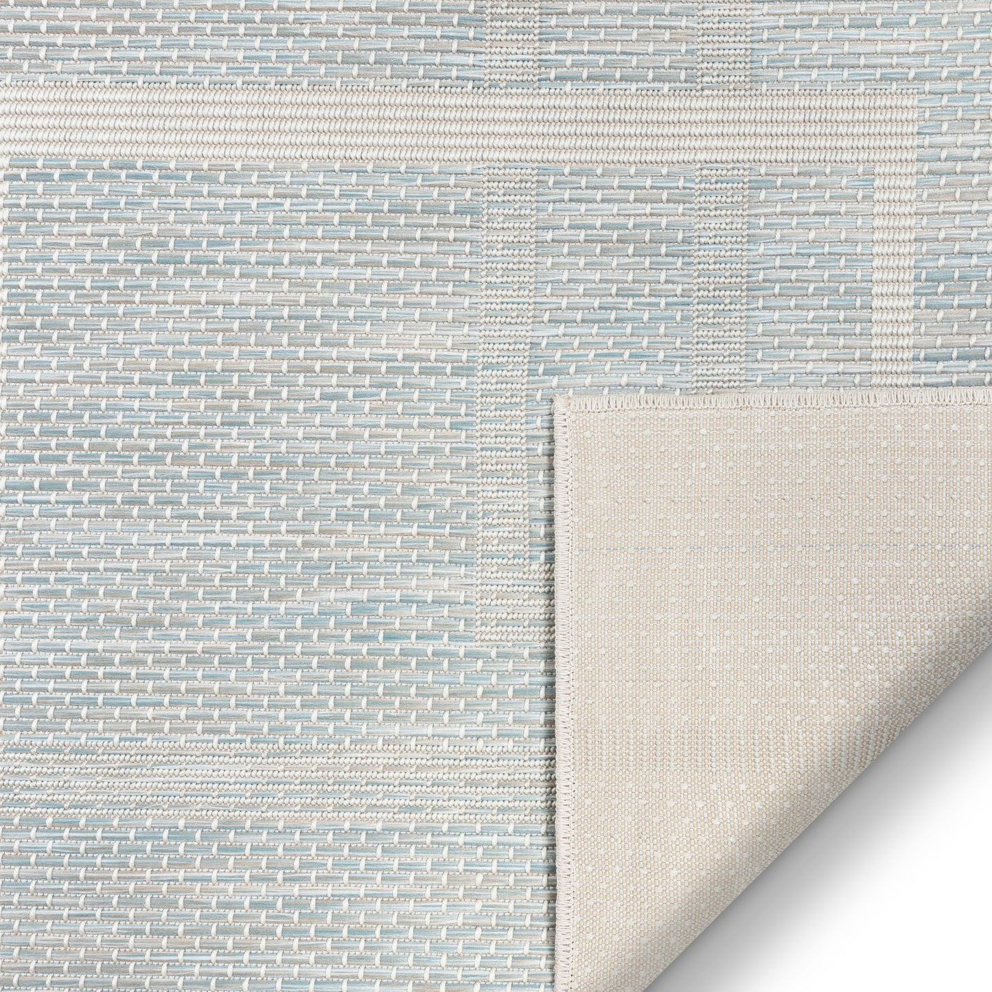 Ferro Modern Geometric Blue Flatweave Rug POR-66