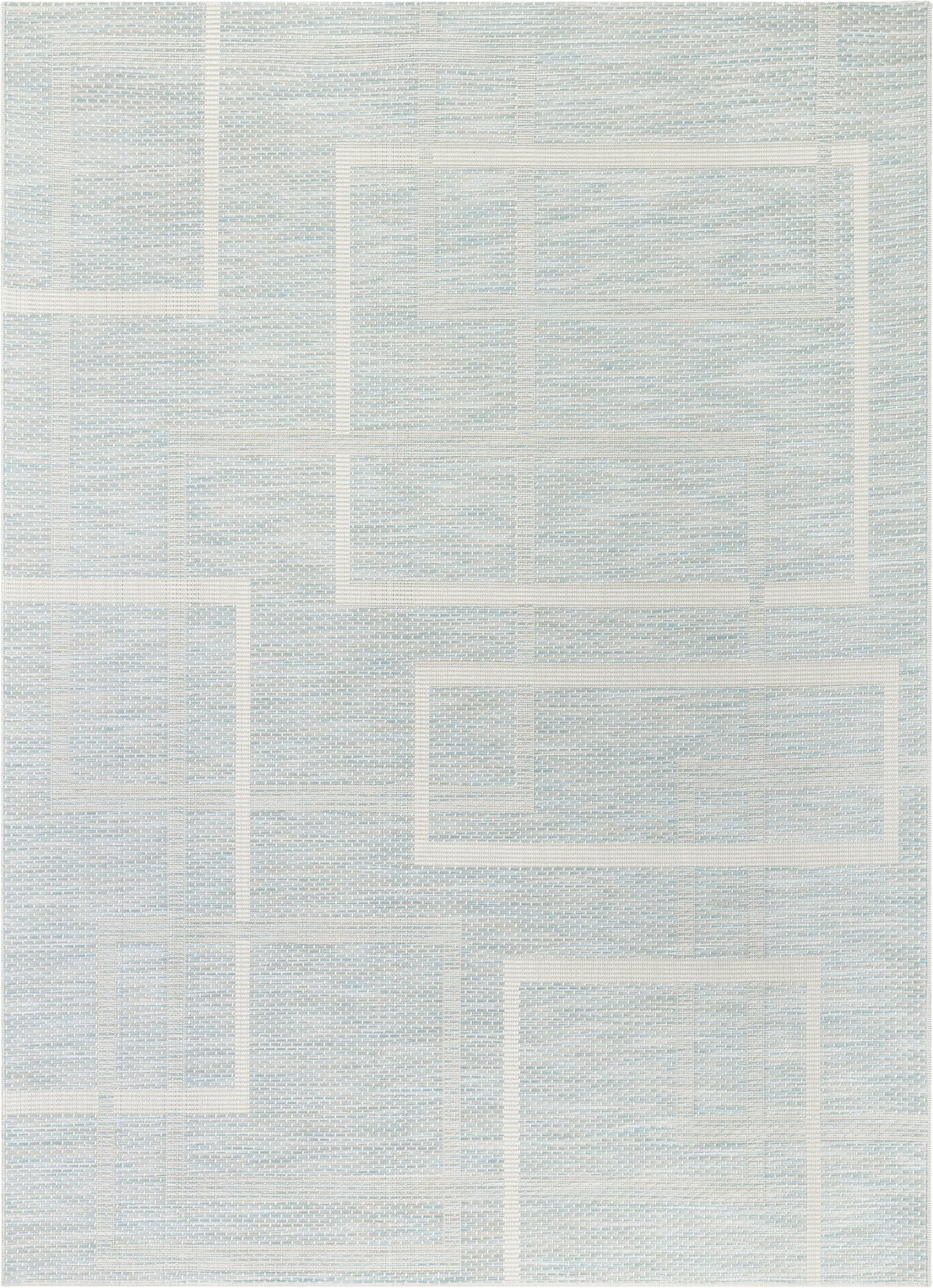Ferro Modern Geometric Blue Flatweave Rug POR-66
