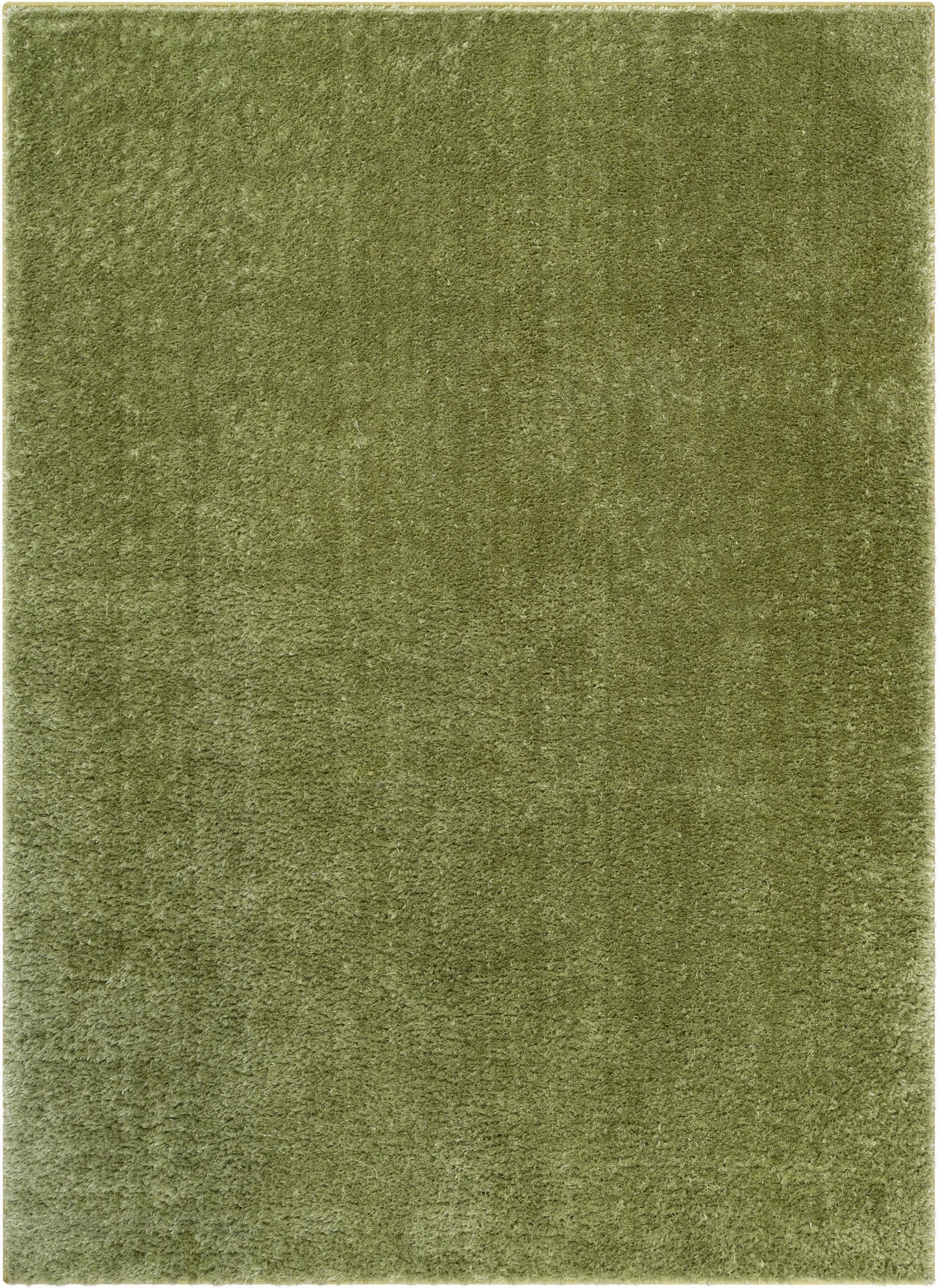 Chroma Glam Solid Ultra Soft Green Multi-Textured Shimmer Pile Shag Rug RA-15
