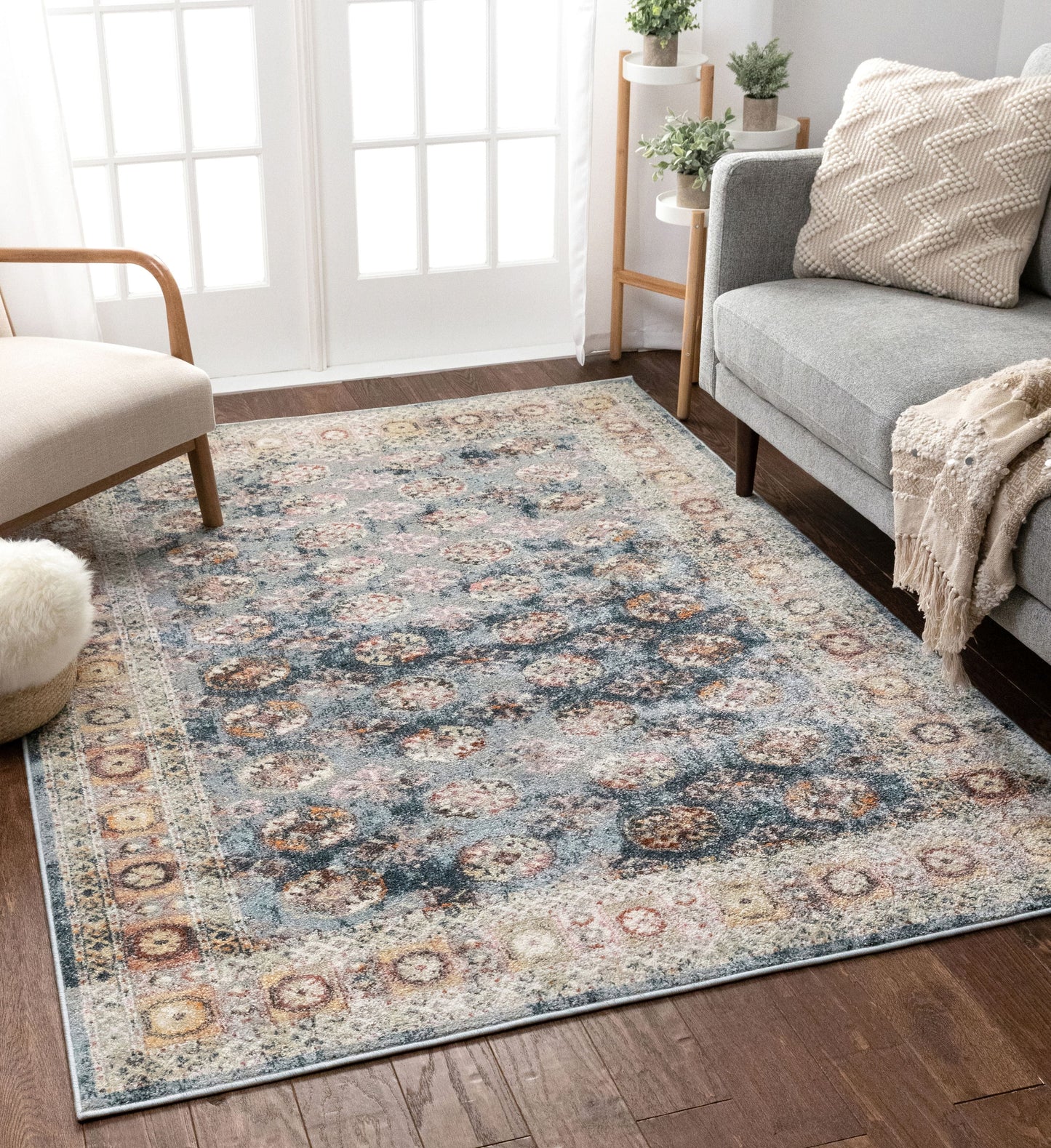 Matlock Bohemian Eclectic Persian Blue Rug RO-116