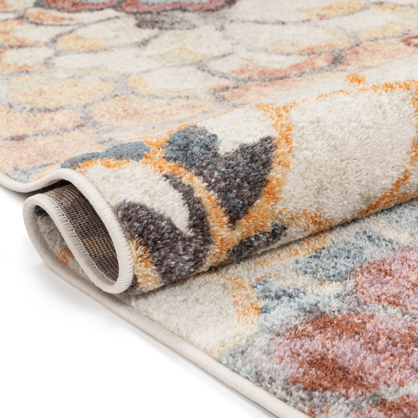 Lissa Bohemian Eclectic Floral Blue Rug RO-184