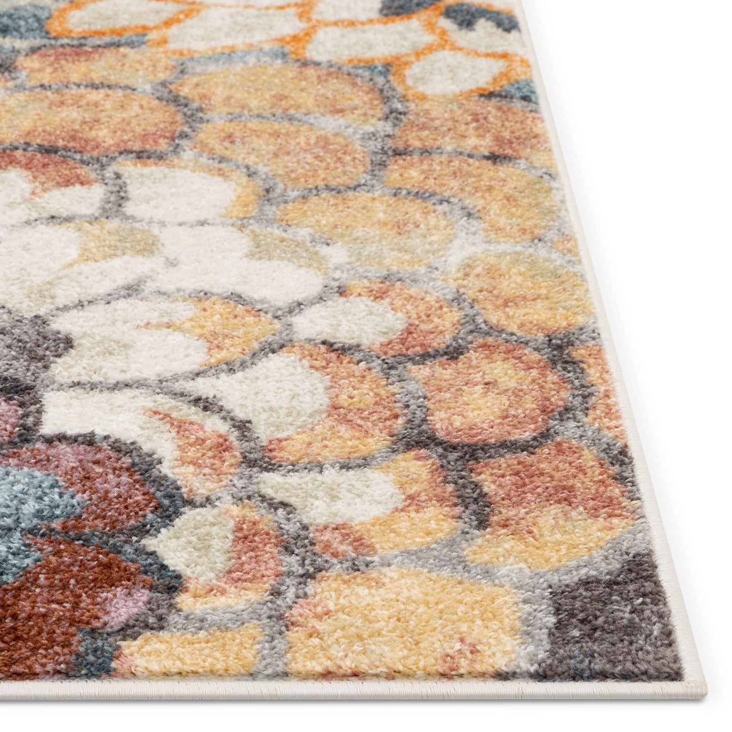 Lissa Bohemian Eclectic Floral Blue Rug RO-184