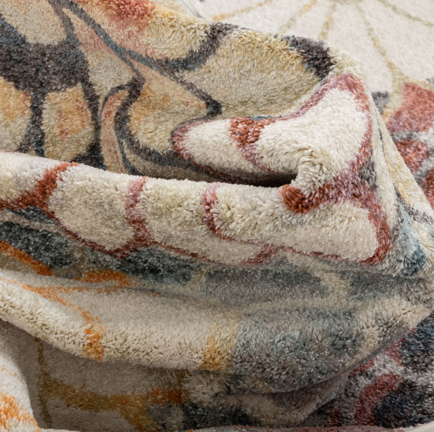 Lissa Bohemian Eclectic Floral Blue Rug RO-184