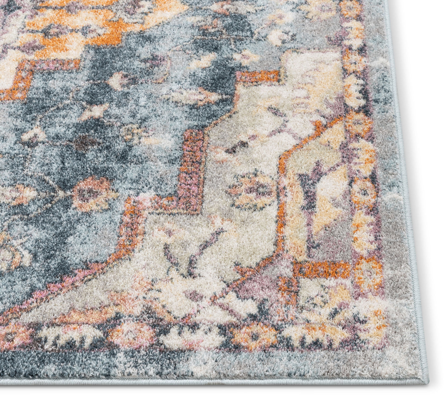 Encino Global Vintage Medallion Light Blue Rug RO-36