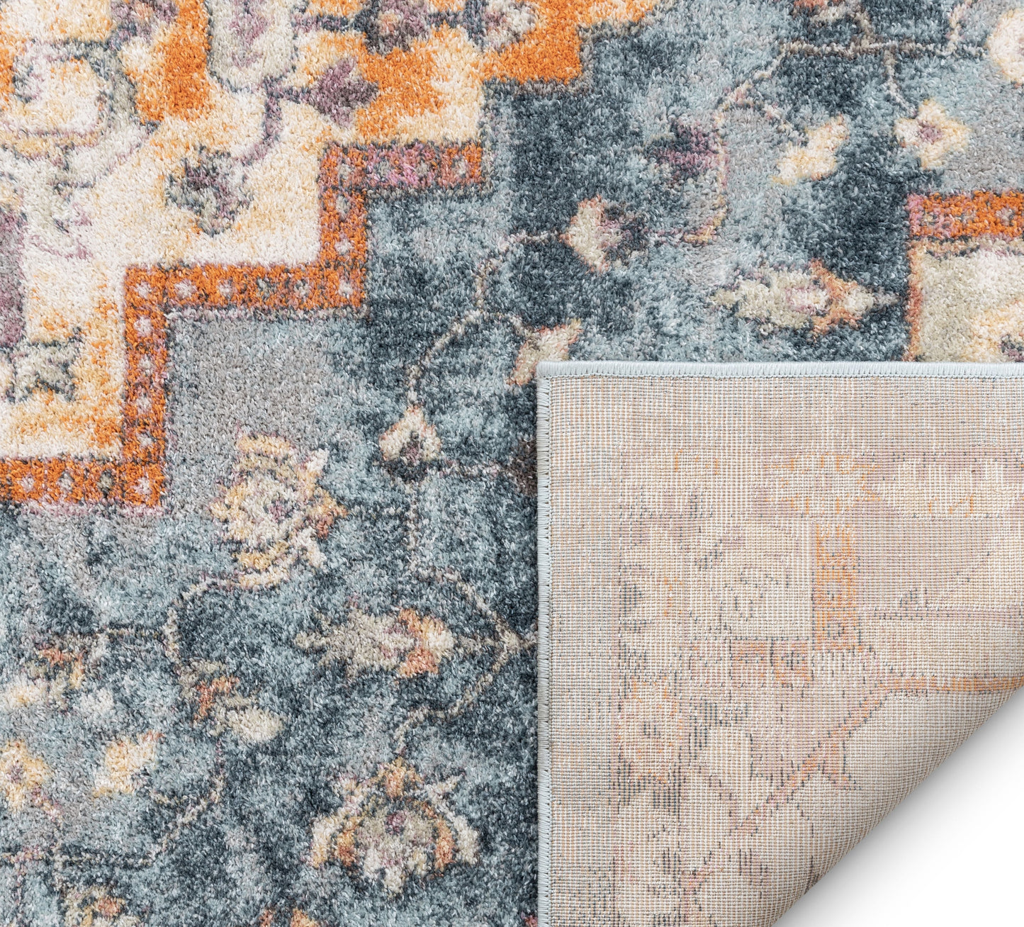 Encino Global Vintage Medallion Light Blue Rug RO-36