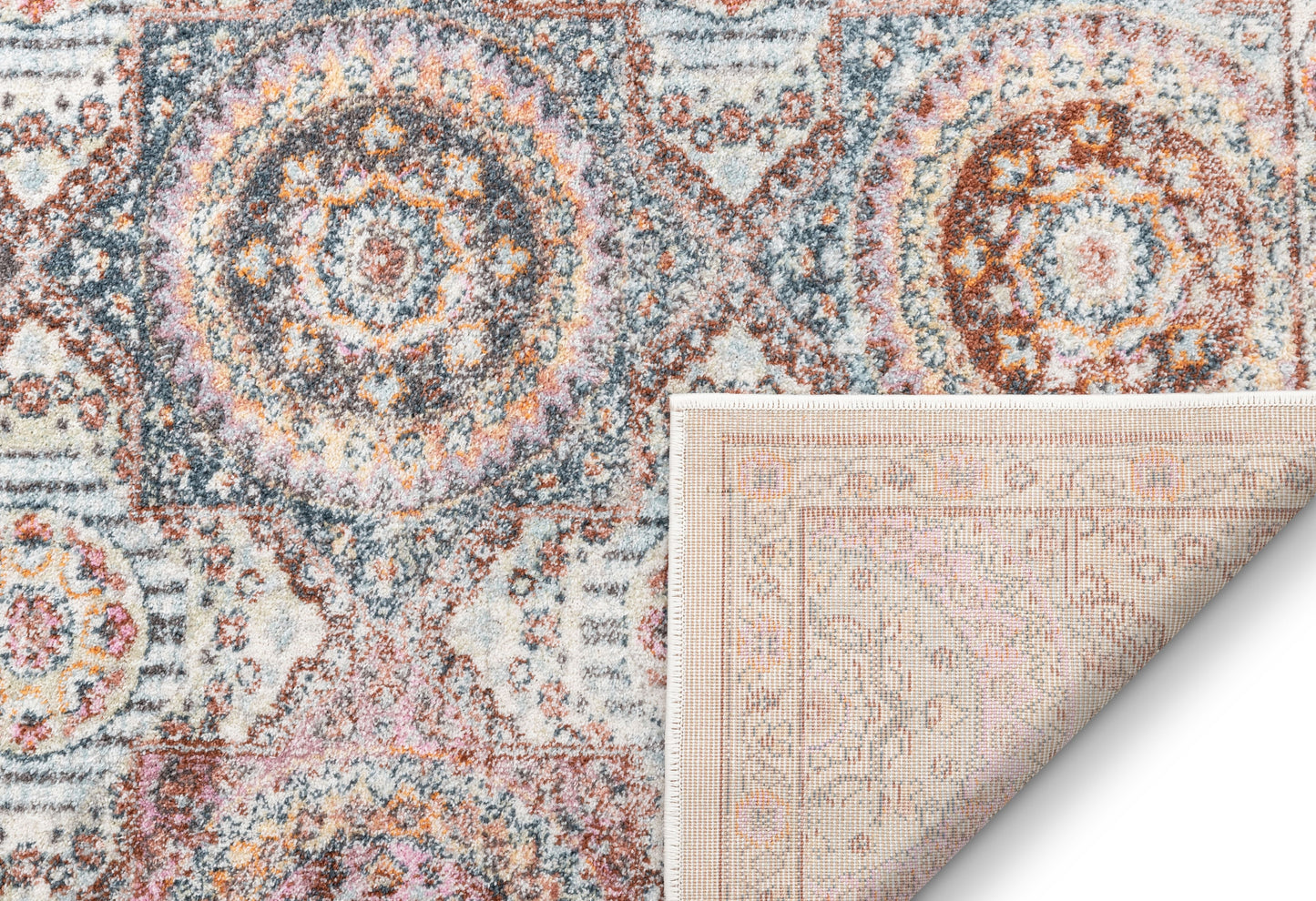 Palermo Bohemian Mandala Ogee Beige Rug RO-52