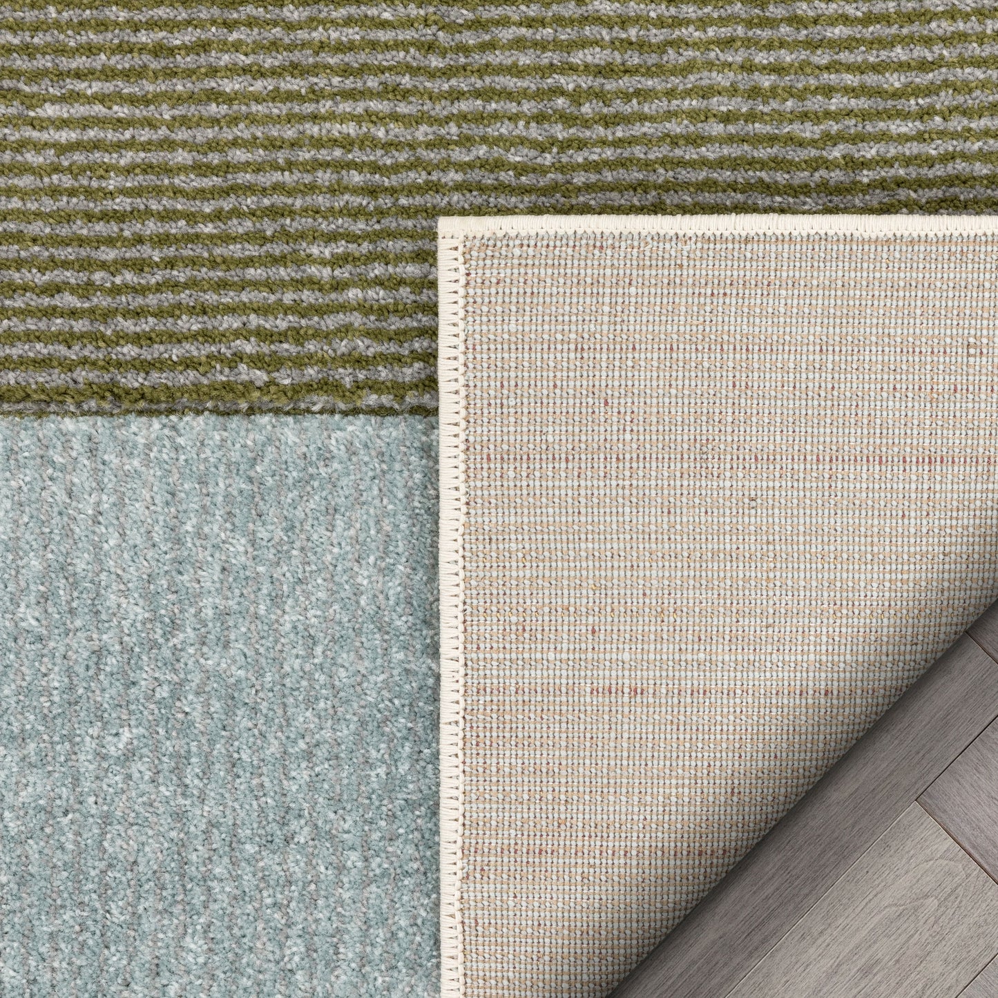 Addy Mid-Century Modern Geometric Squares Multi Distressed High-Low Rug RU-211