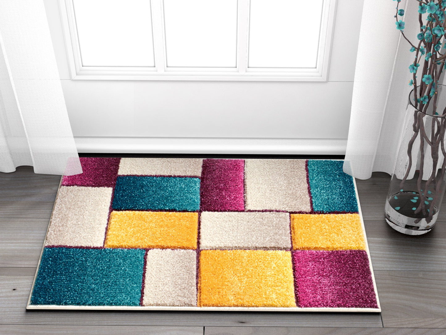 Saree Cream Mid-Century Modern Rug RU-38