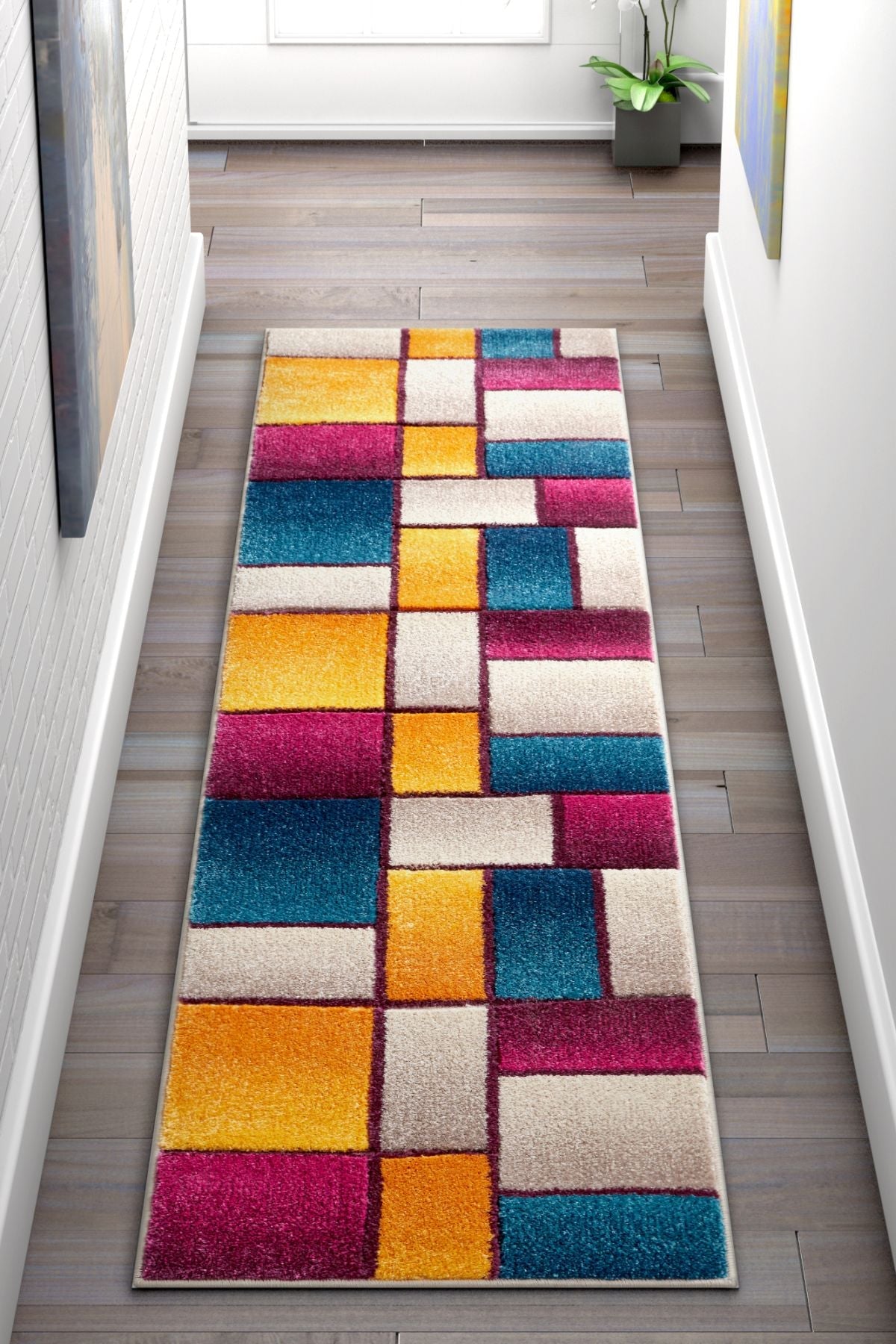 Saree Cream Mid-Century Modern Rug RU-38