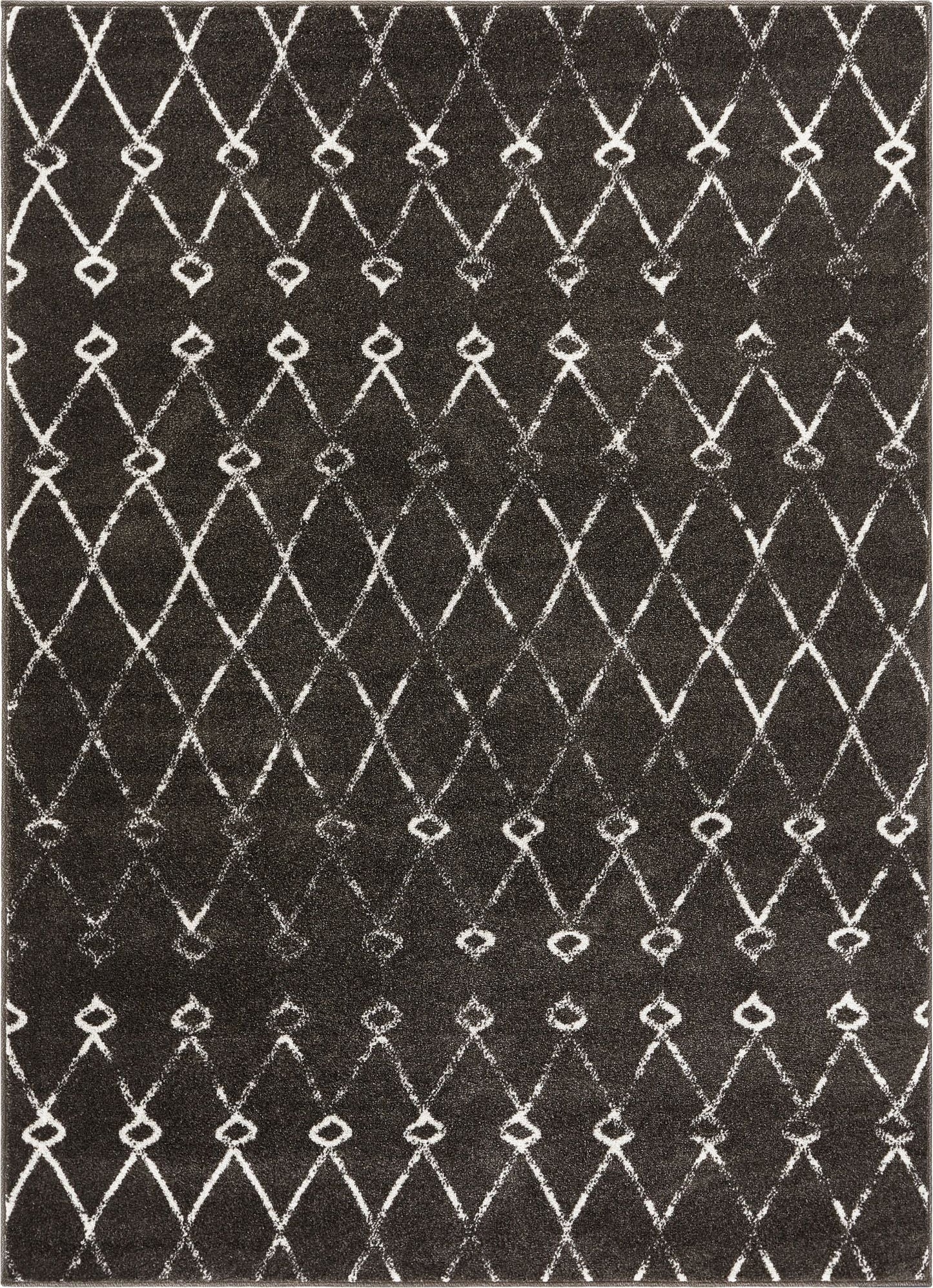 Passione Grey Modern Trellis Rug SE-107